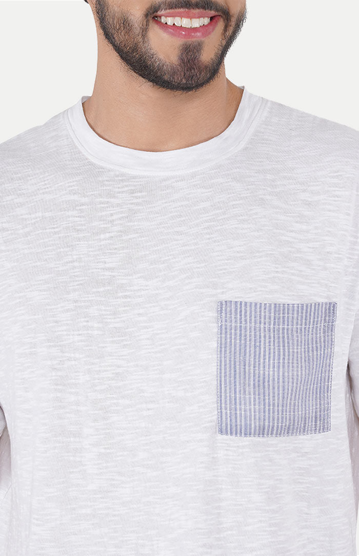 Serene Sky T-Shirt & Pyjama Set | Stripes Loungewear Set