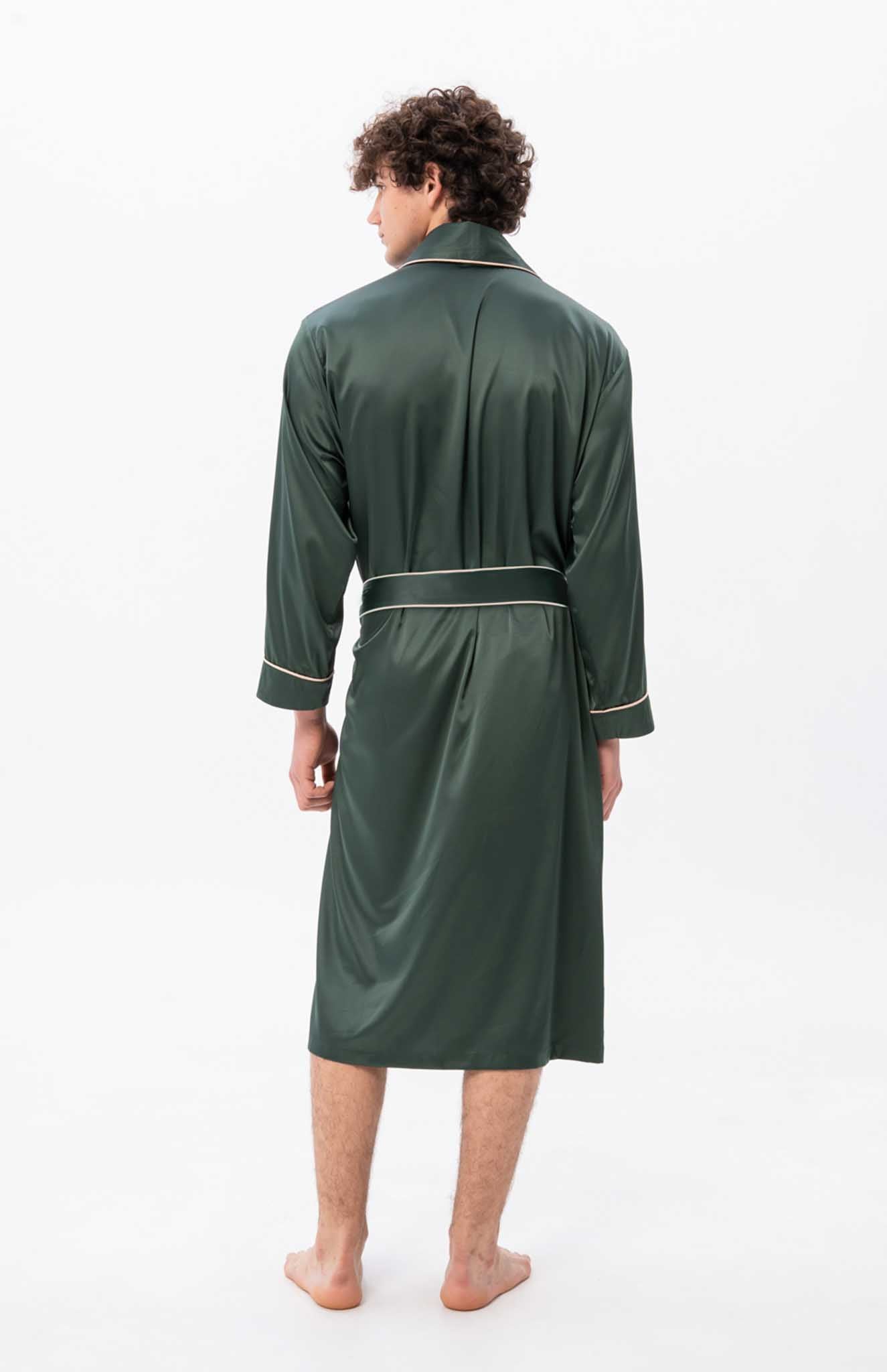 Emerald Tycoon | Green Satin Robe