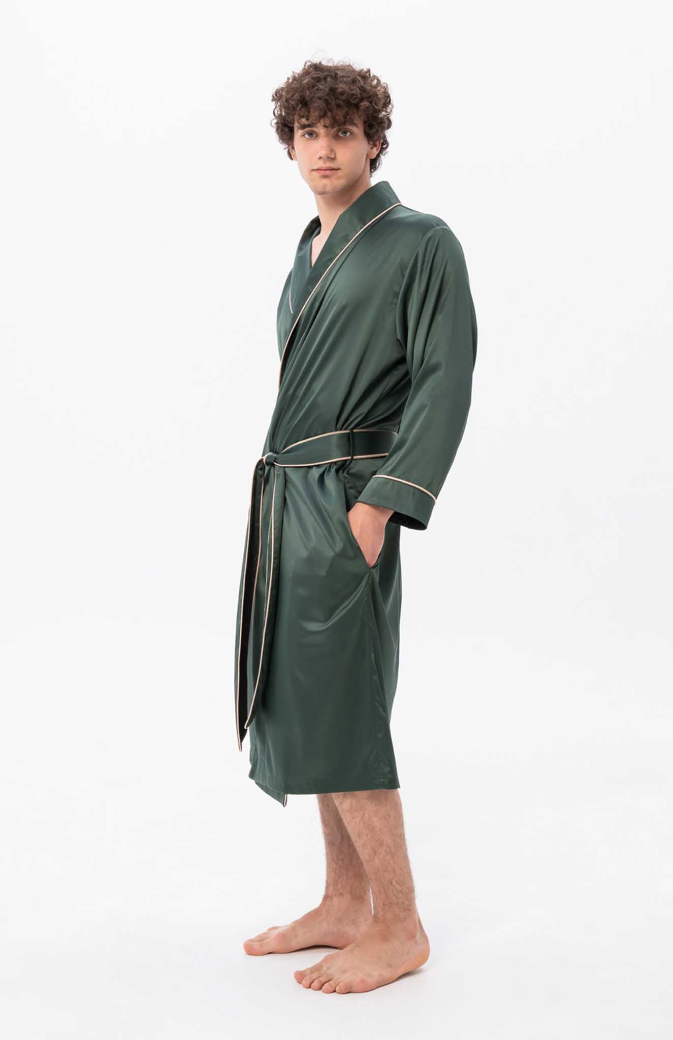 Emerald Tycoon | Green Satin Robe