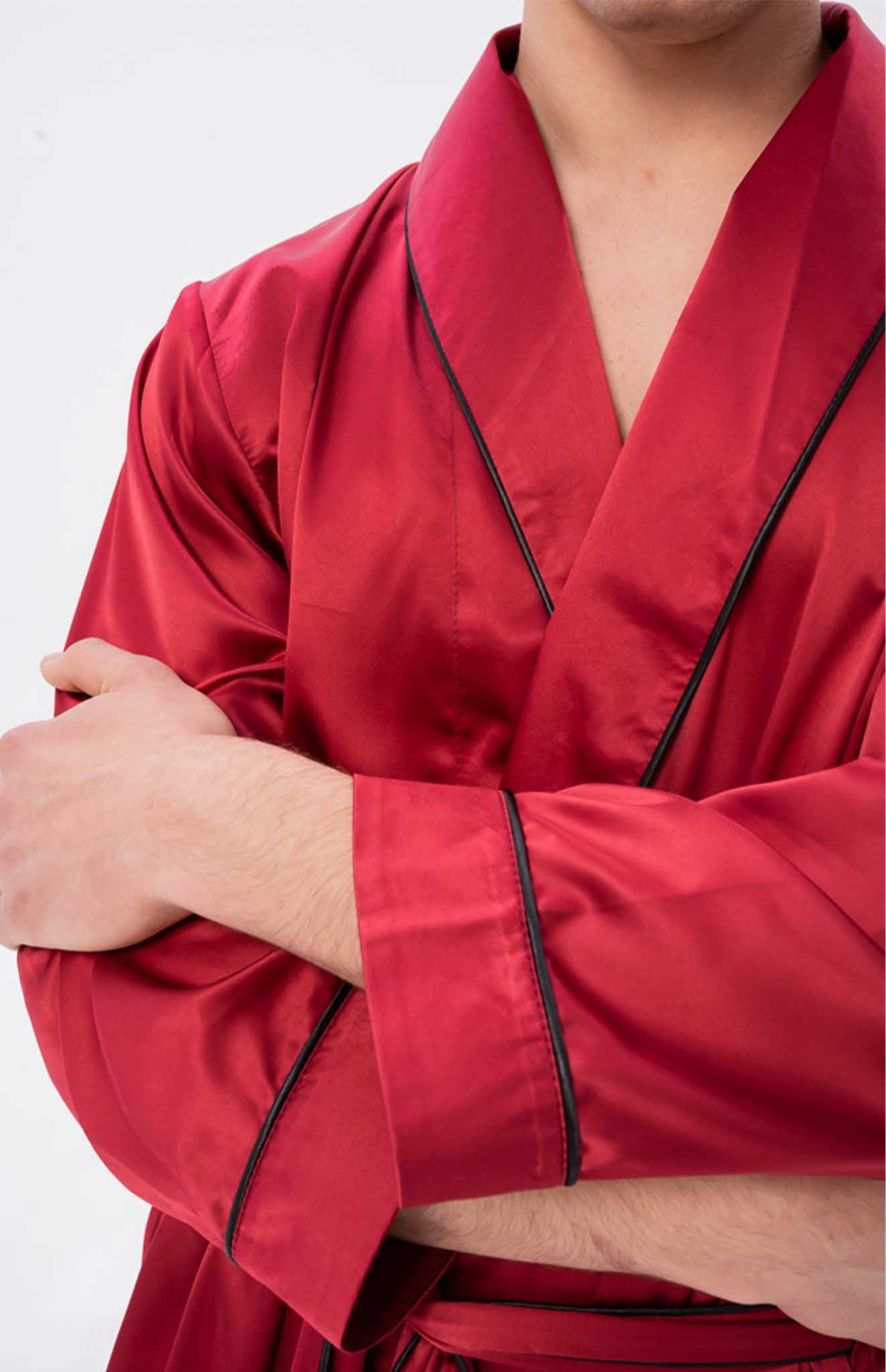 Royale Command | Red Satin Robe