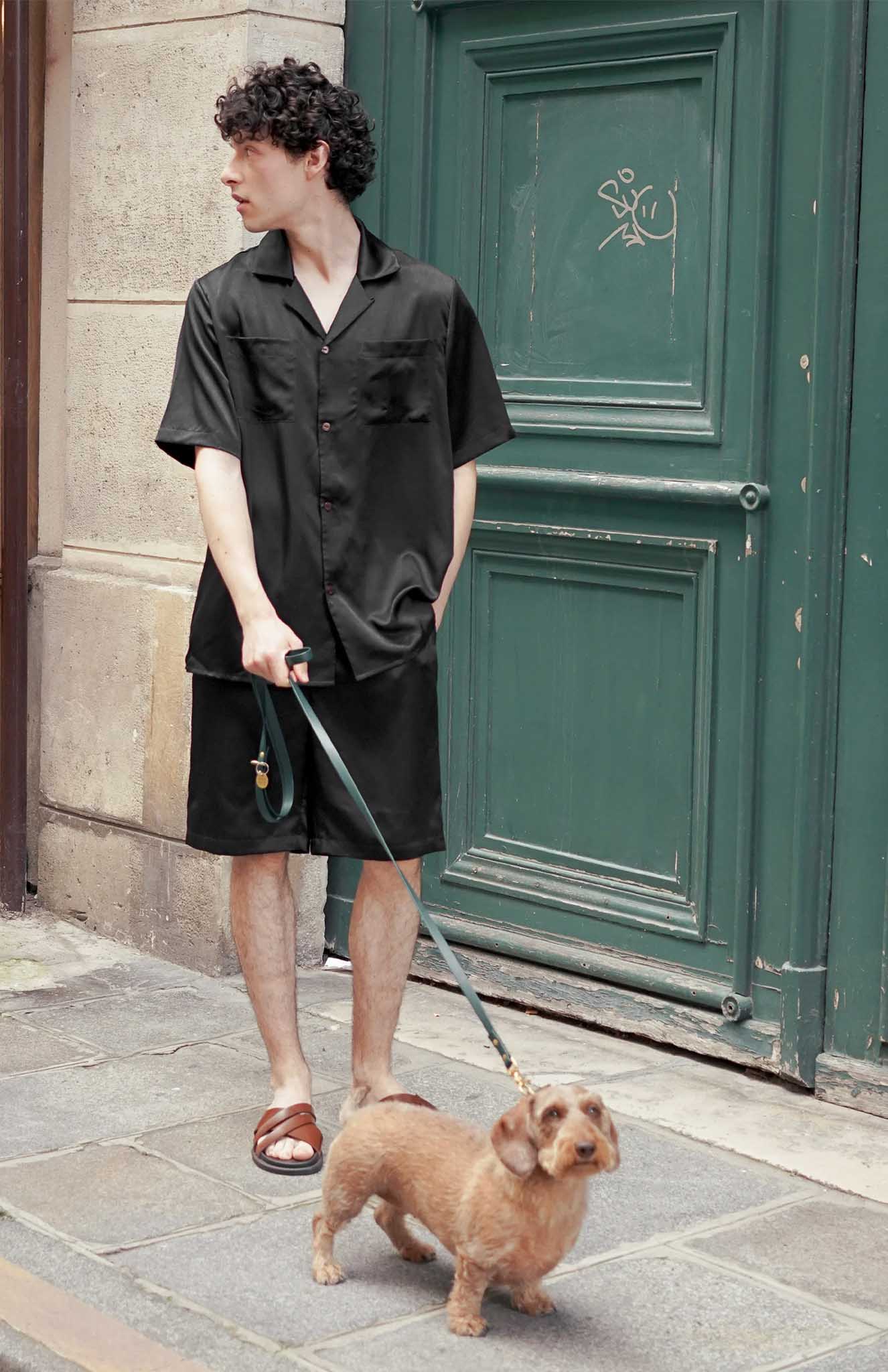 Phantom Flare | Black Satin Set