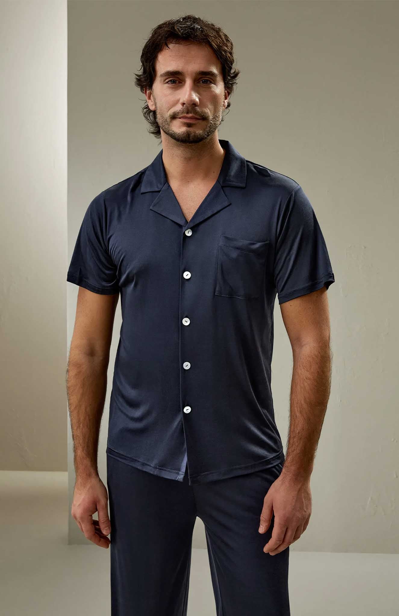 Sapphire Voyager | Navy Satin Set