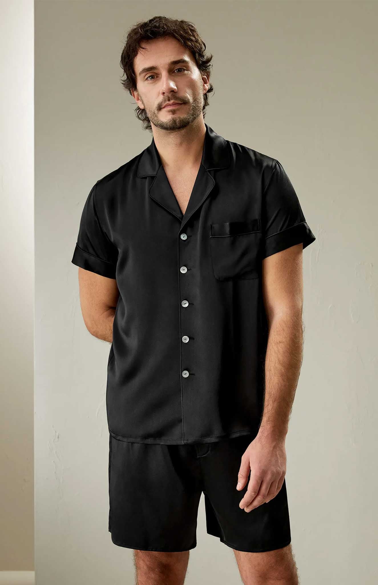Midnight Voyager | Black Satin Set