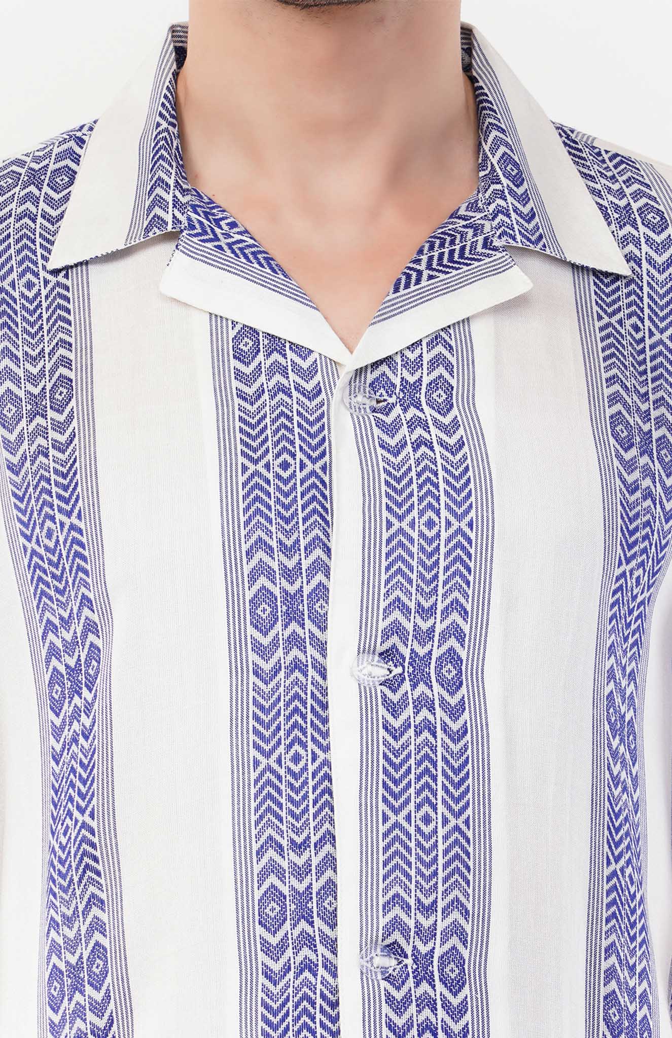 Cobalt Tranquility | Blue- White Cotton Co-ord Set