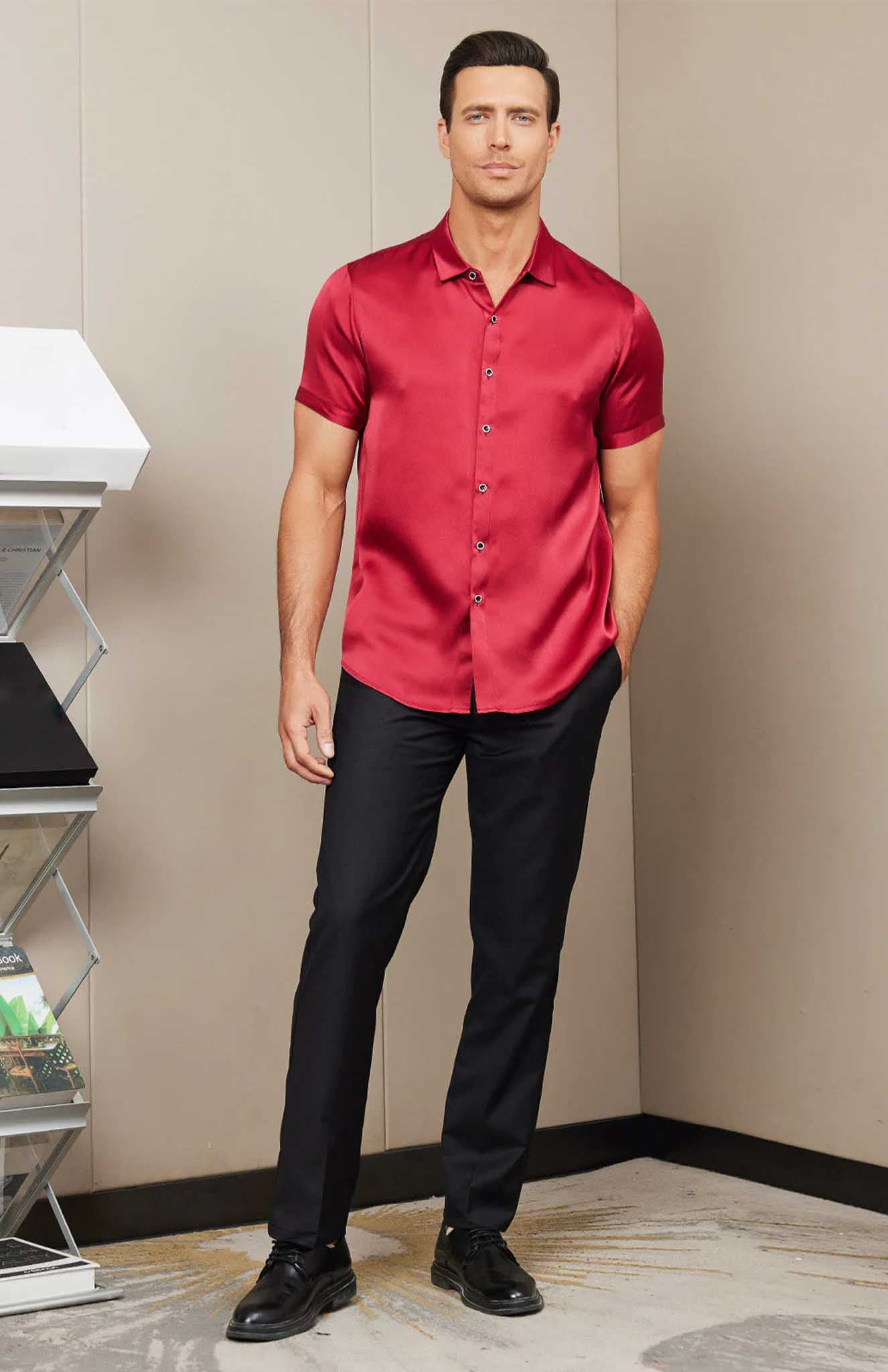 Red Command Men | Satin Shirt