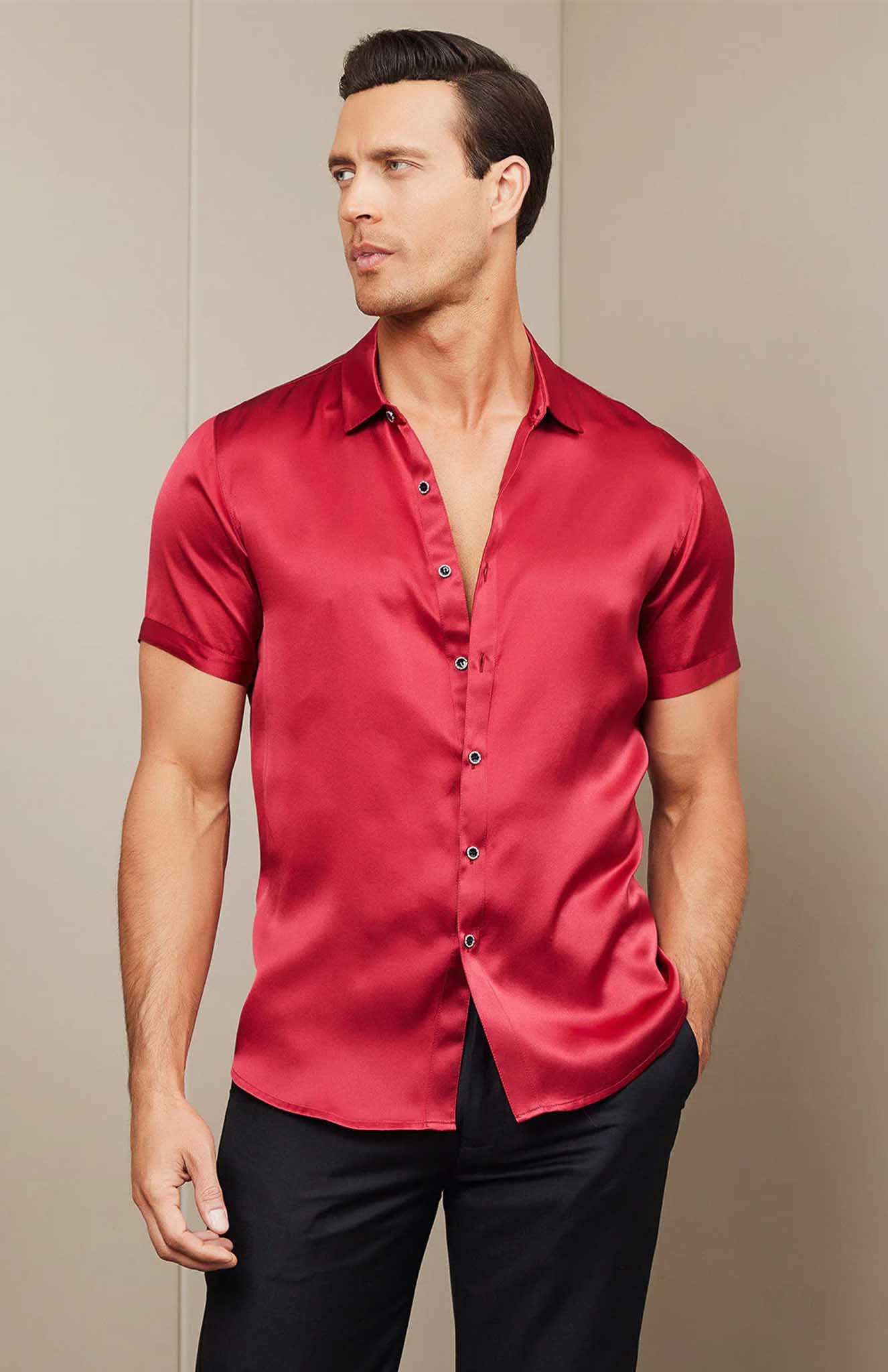 Red Command Men | Satin Shirt
