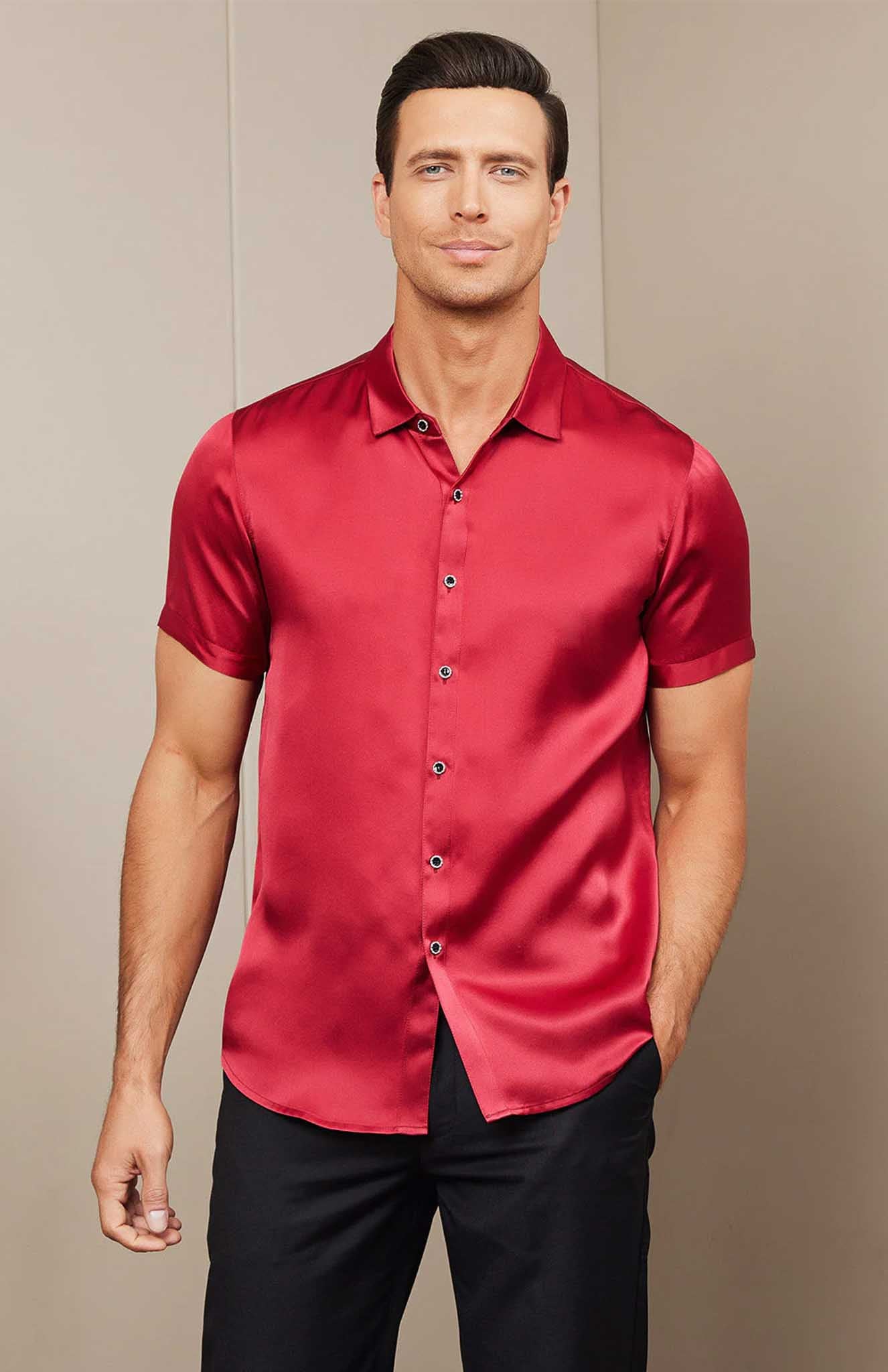 Red Command Men | Satin Shirt