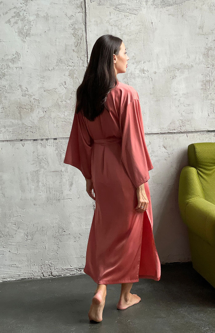 Coral Casa | Coral Pink Satin Camisole & Shorts Set