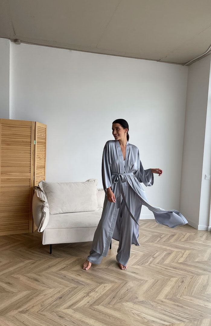 Fifty Shades of Grey | Luxury Blue Satin Co-ord Nightwear