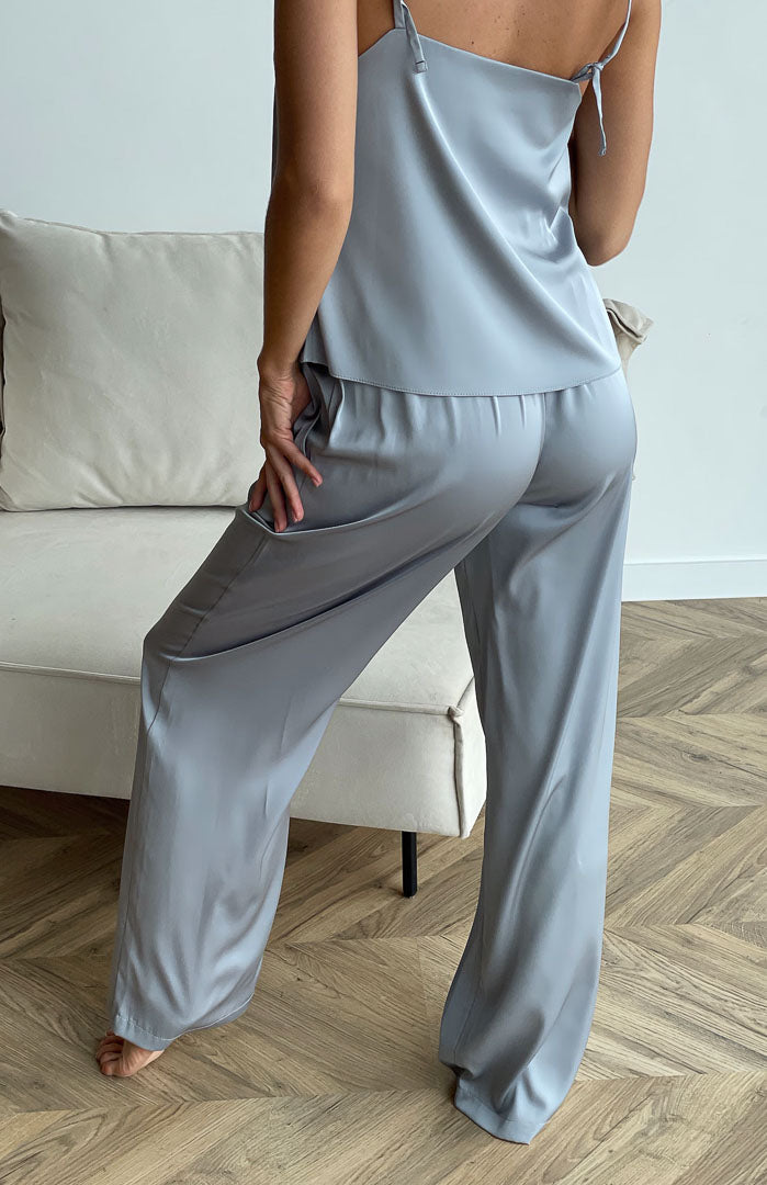 Fifty Shades of Grey | Luxury Blue Satin Co-ord Nightwear