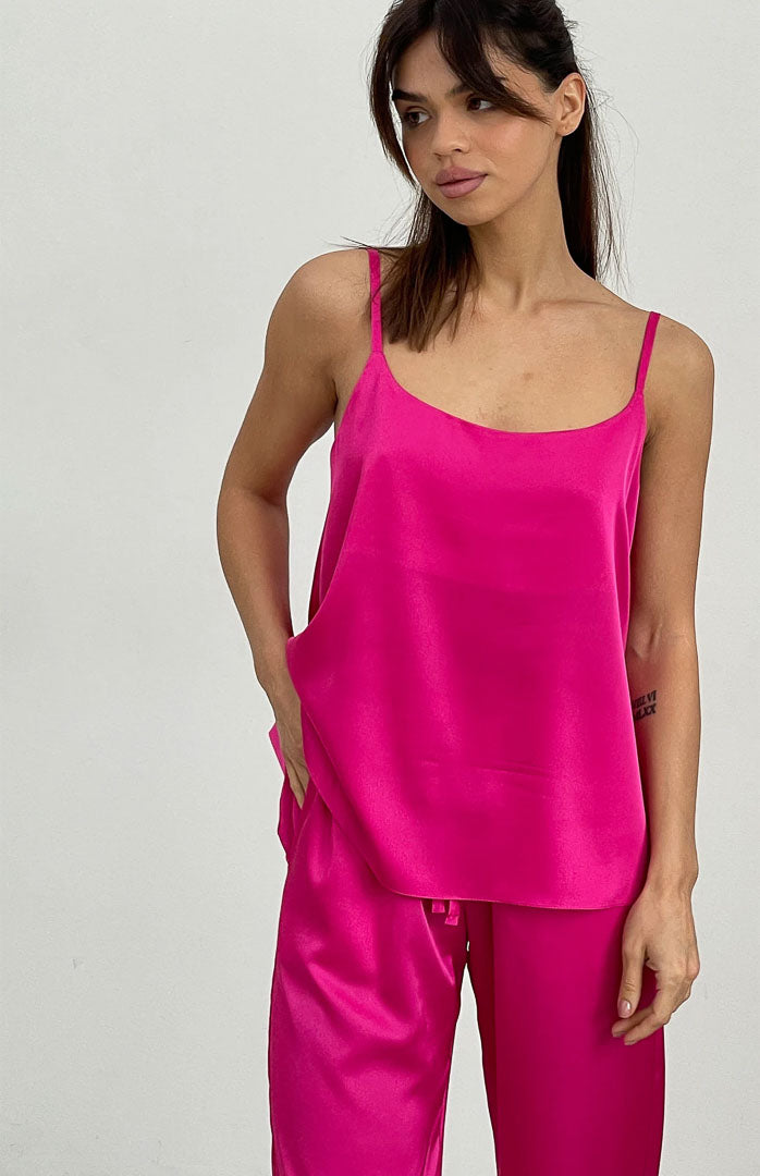 Barbie Pink | Pink Satin Loungewear Set
