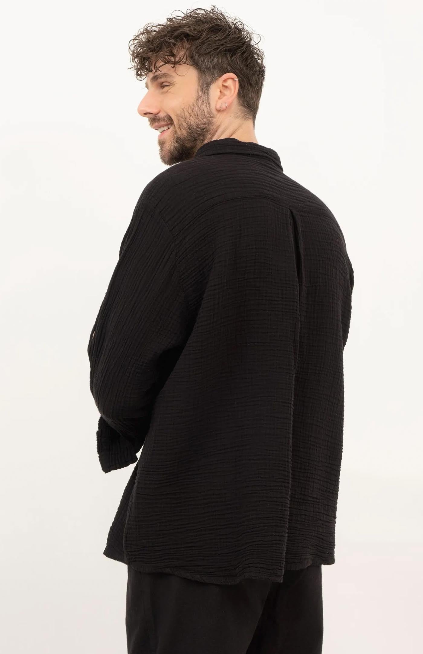 Black Co-ord Set | Cotton Linen Blend