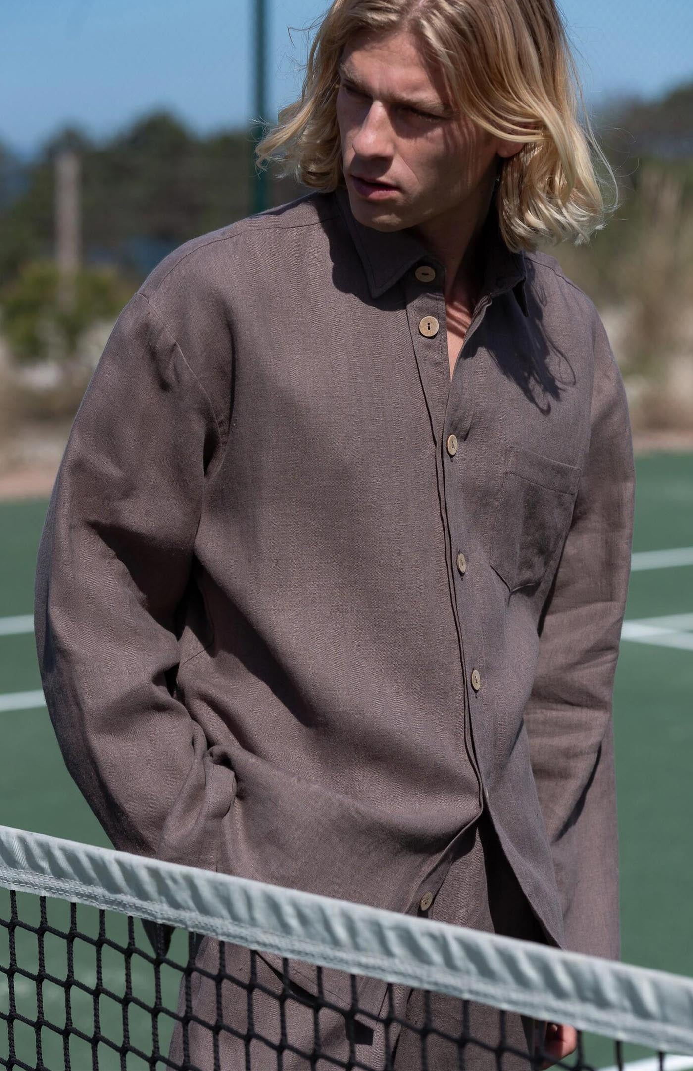Brown Linen Co-ord Set