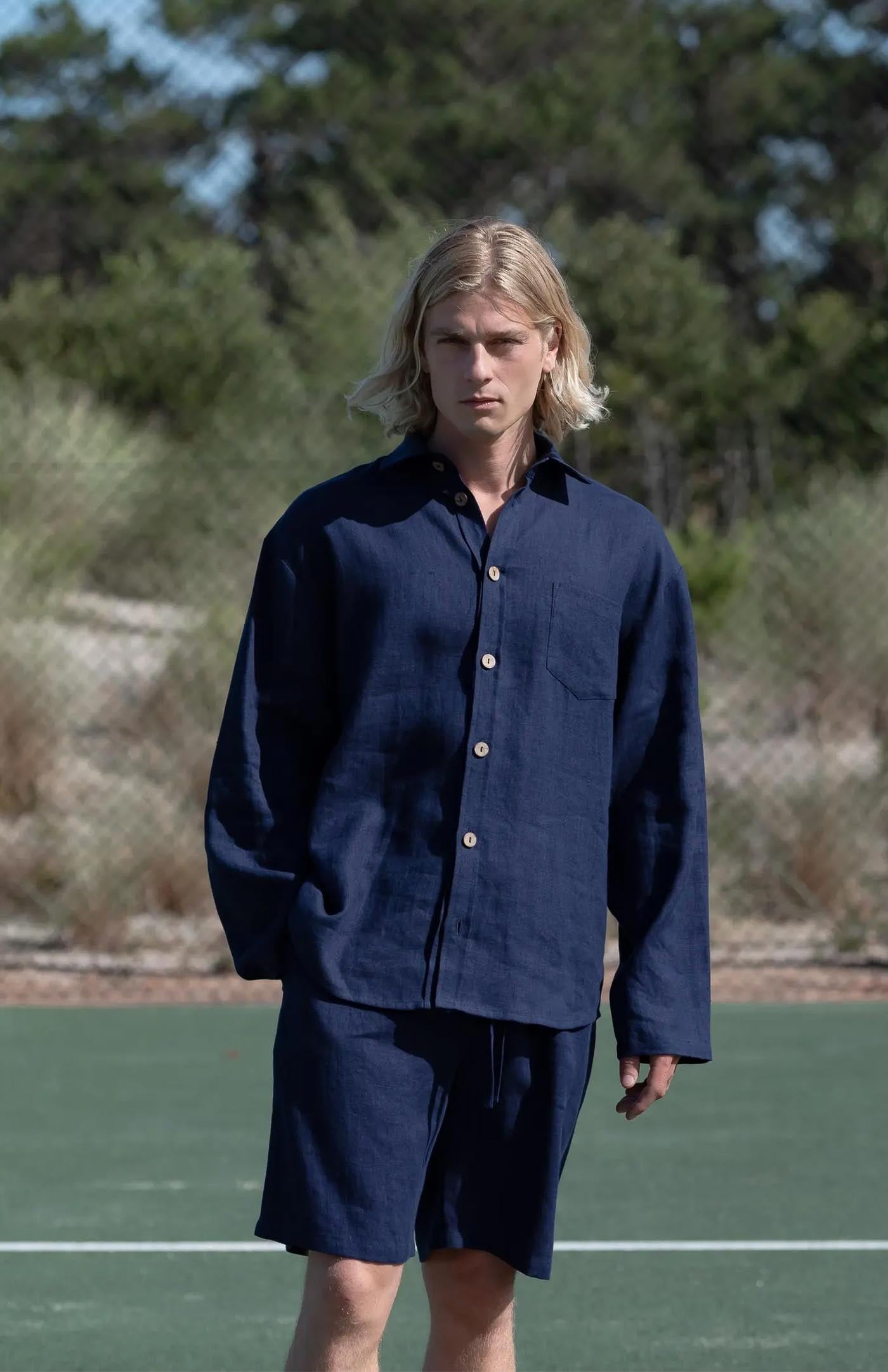 Blue Linen Co-ord Set