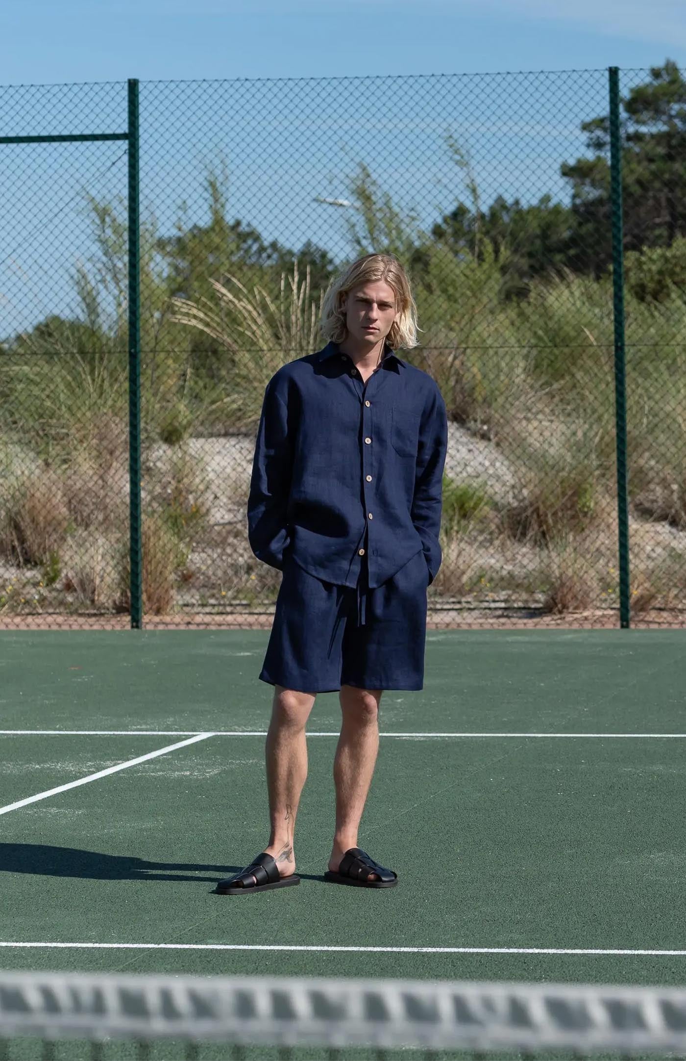 Blue Linen Co-ord Set