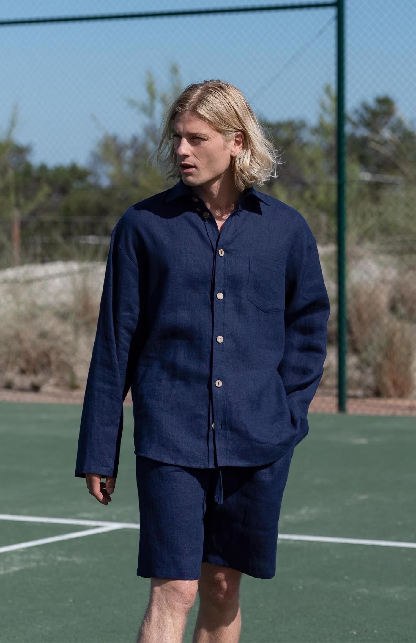 Blue Linen Co-ord Set
