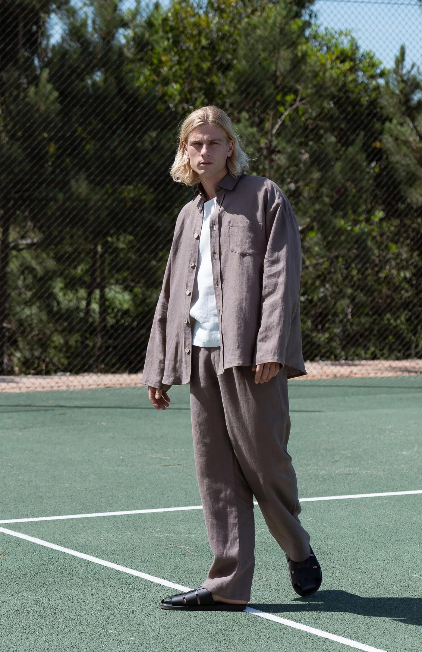 Brown Linen Co-ord Set