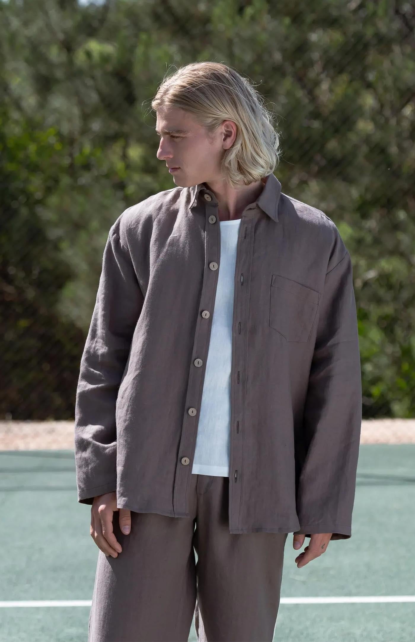 Brown Linen Co-ord Set