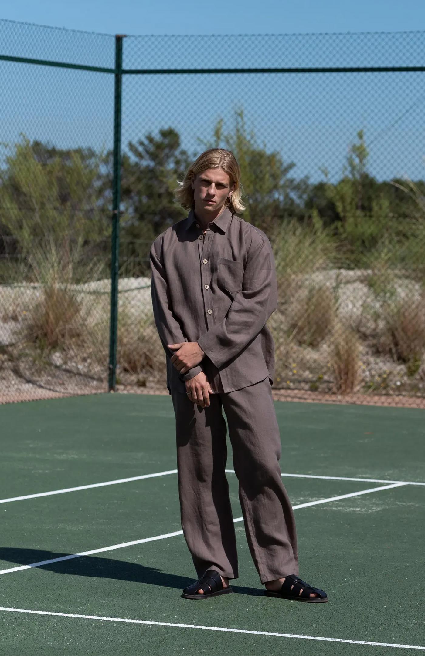 Brown Linen Co-ord Set