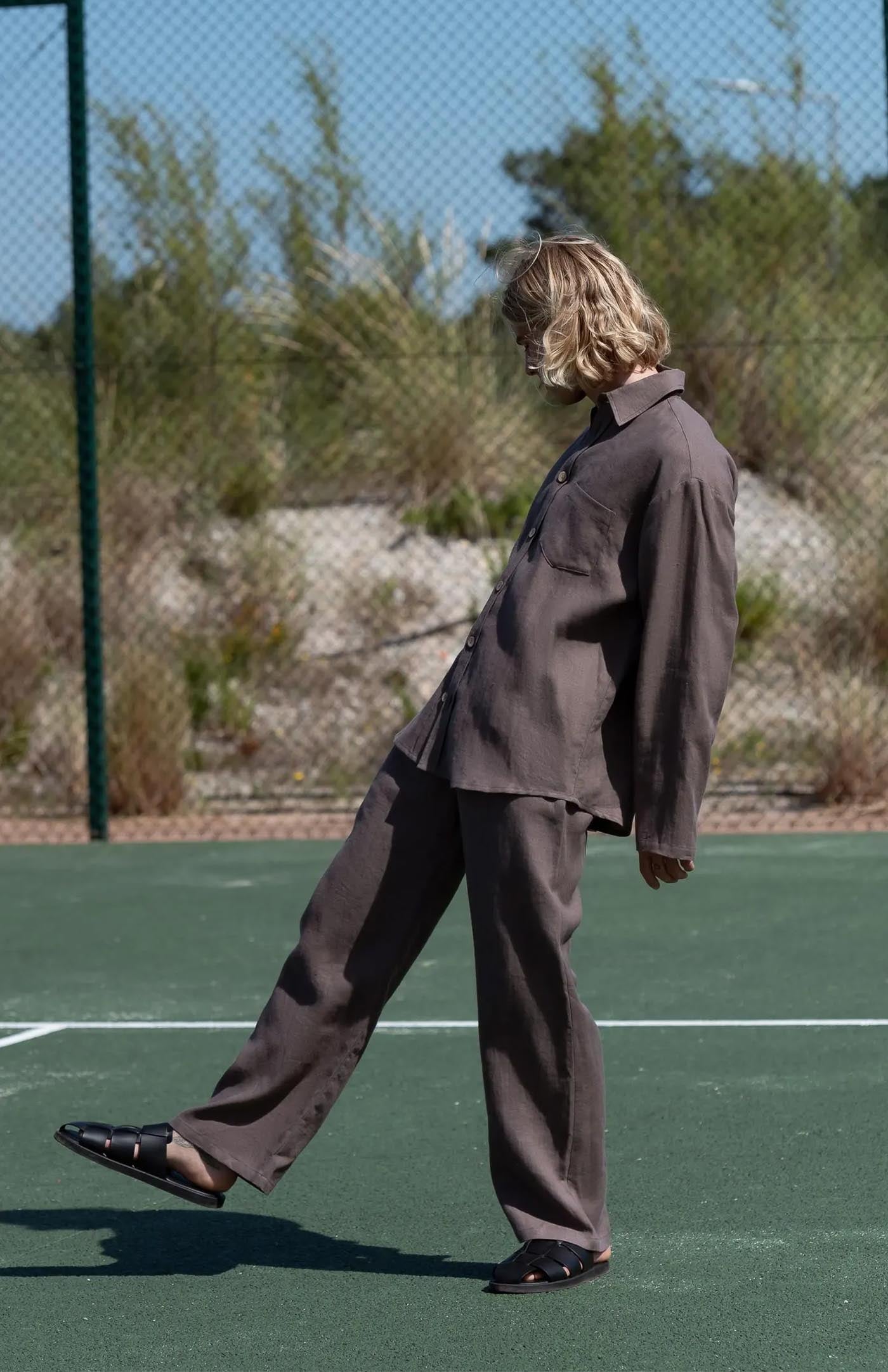 Brown Linen Co-ord Set