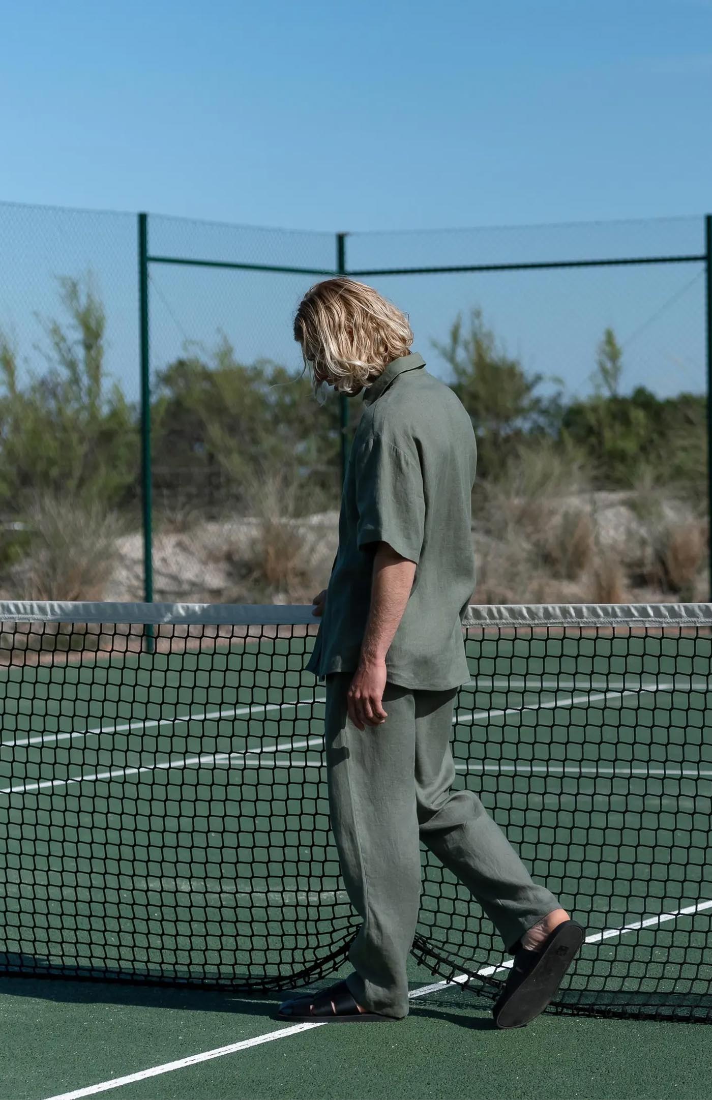 Green Linen Co-ord Set