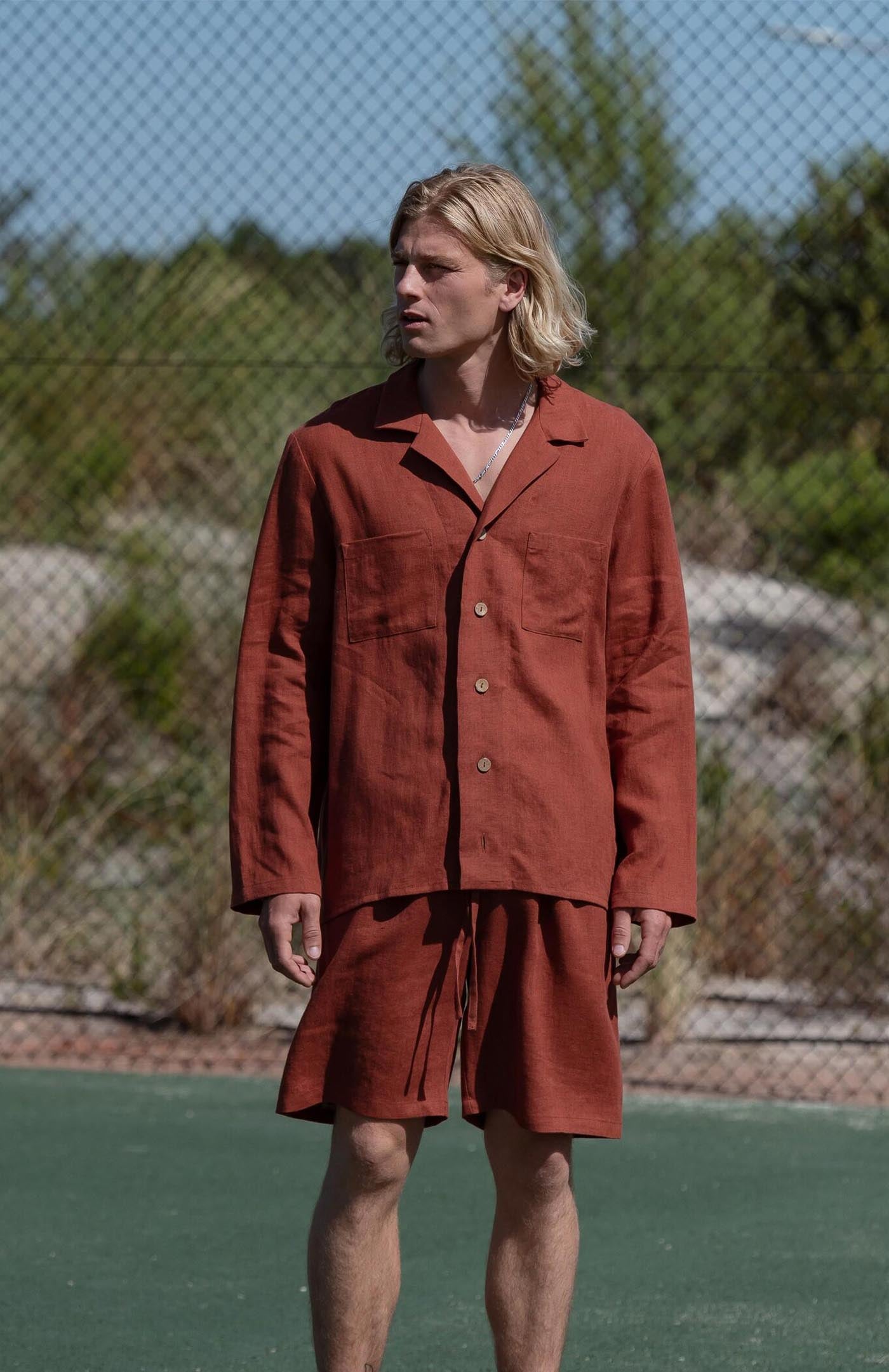 Orange Linen Co-ord Set