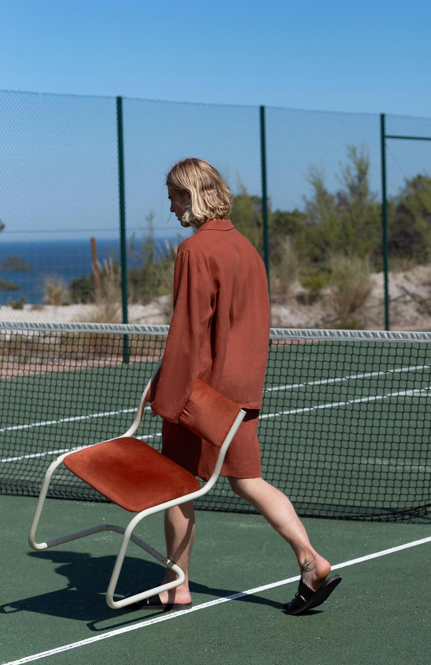 Orange Linen Co-ord Set