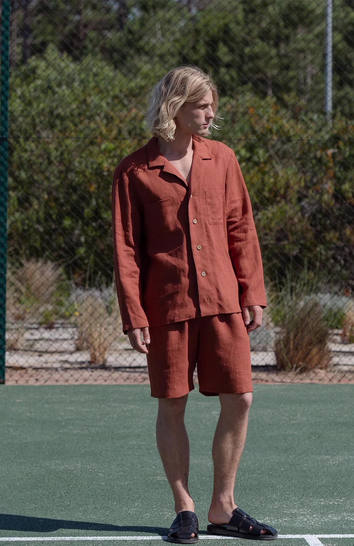 Orange Linen Co-ord Set