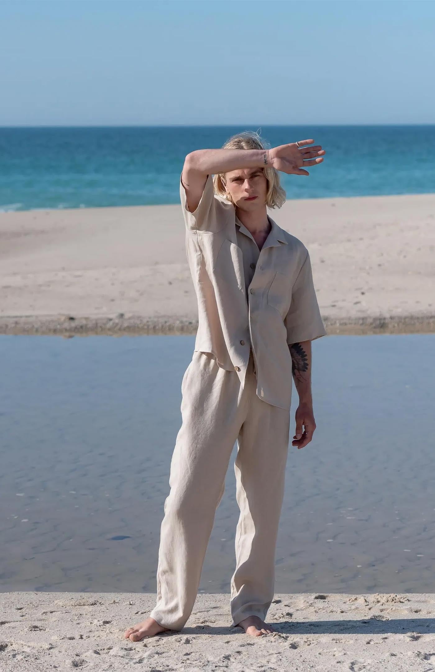 Beige Linen Co-ord Set