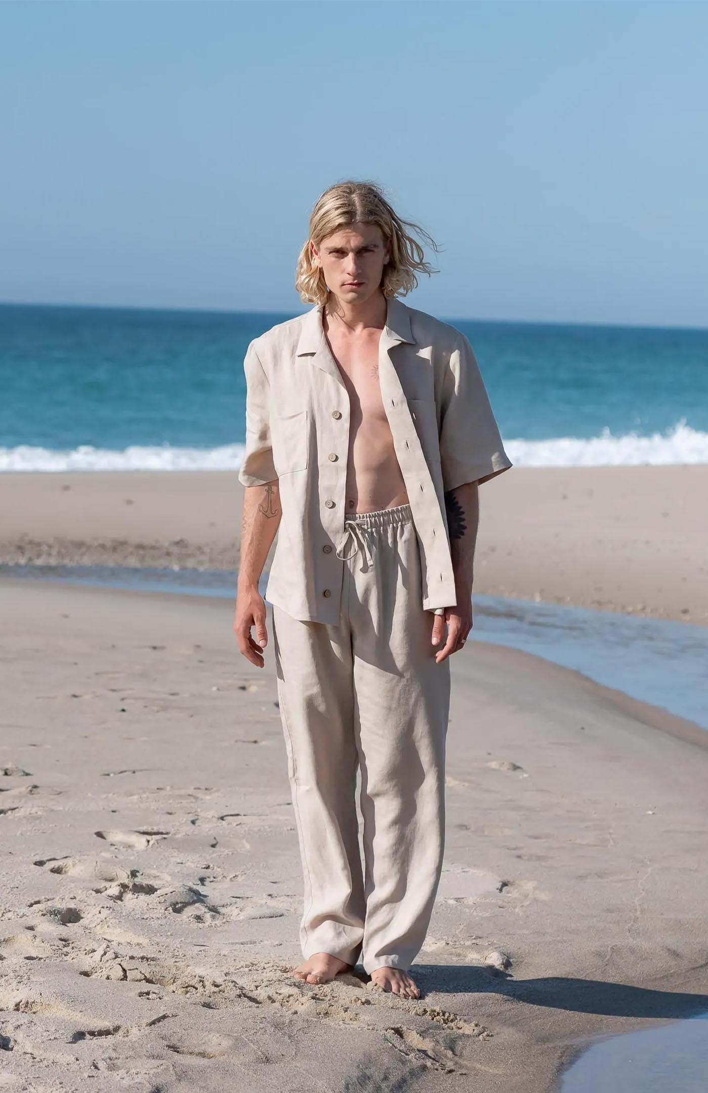 Beige Linen Co-ord Set