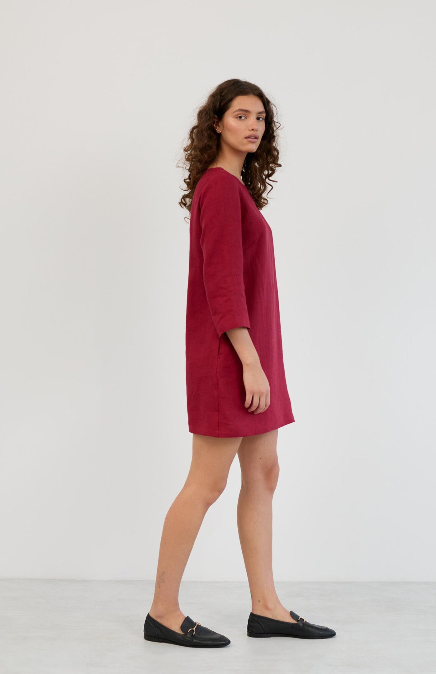Rosie Red Dress | Cotton Linen Blend