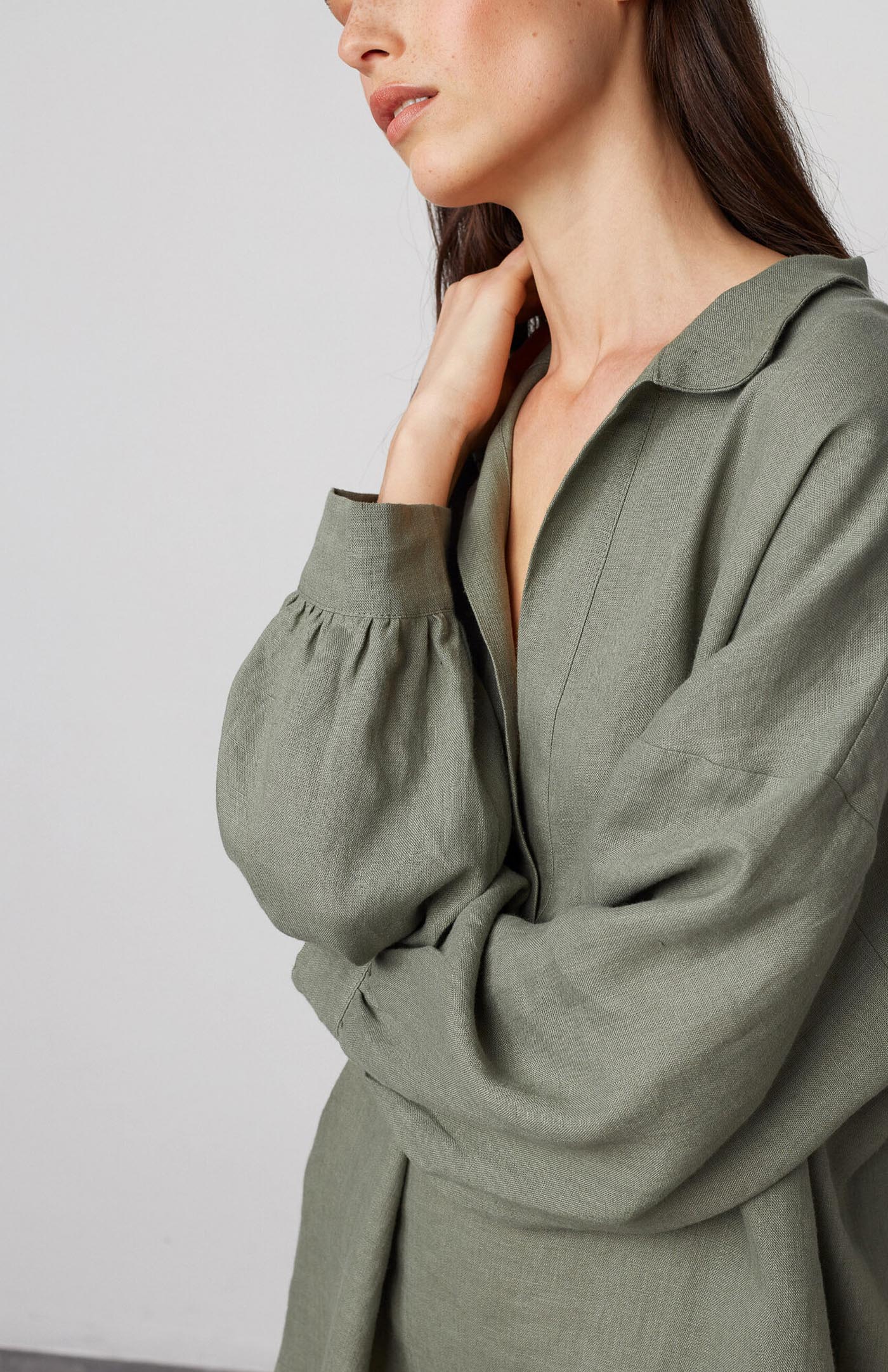 Jaded Green Dress | Cotton Linen Blend