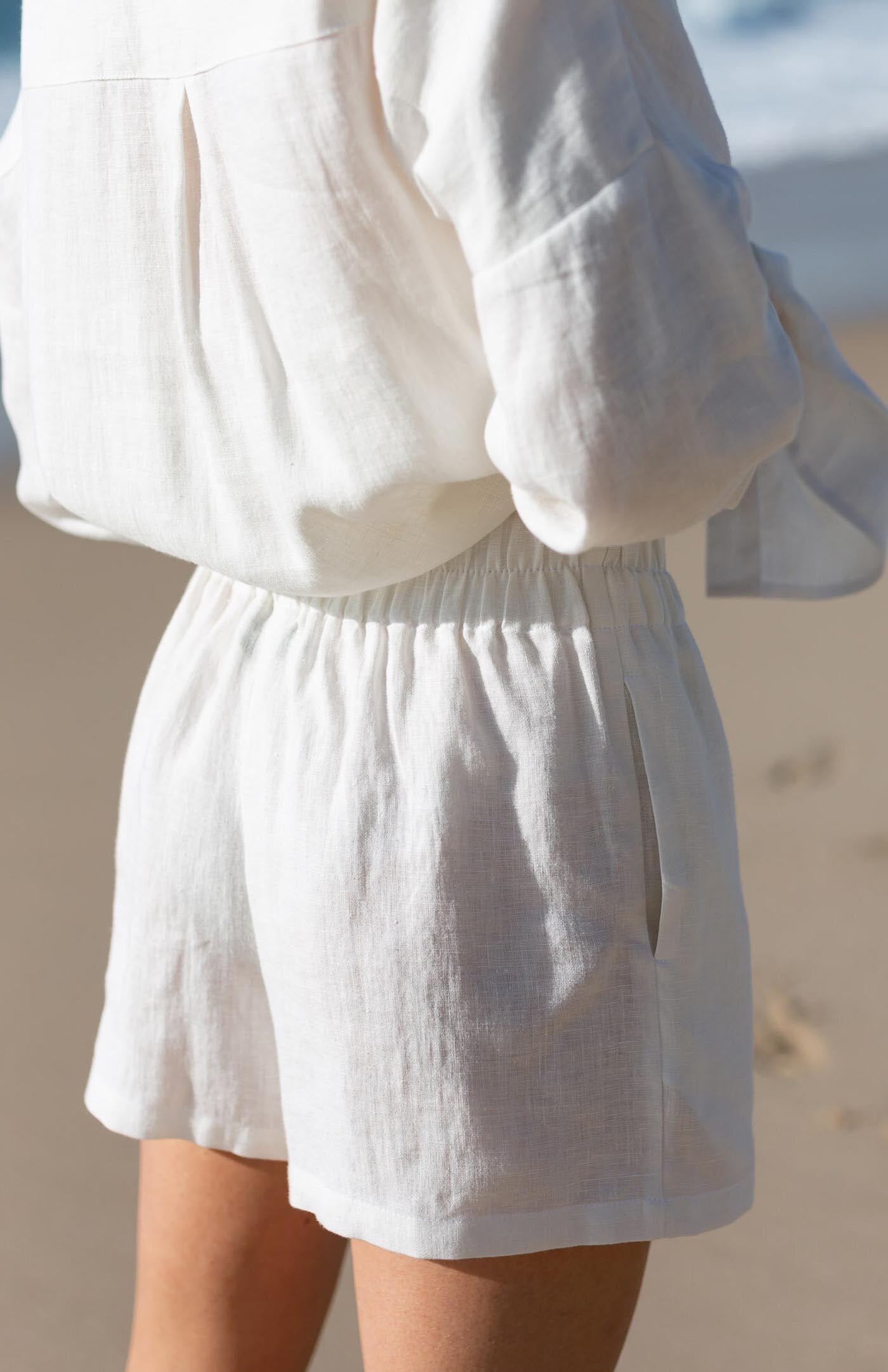 White Sand Co-ord Set | Cotton Linen Blend