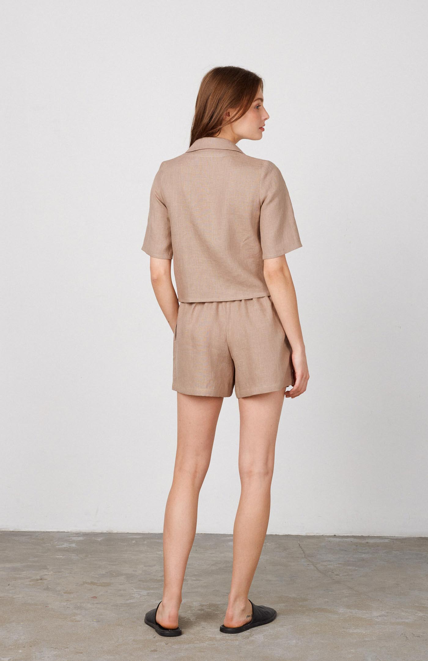 Almond Aura Co-ord Set | Cotton Linen Blend