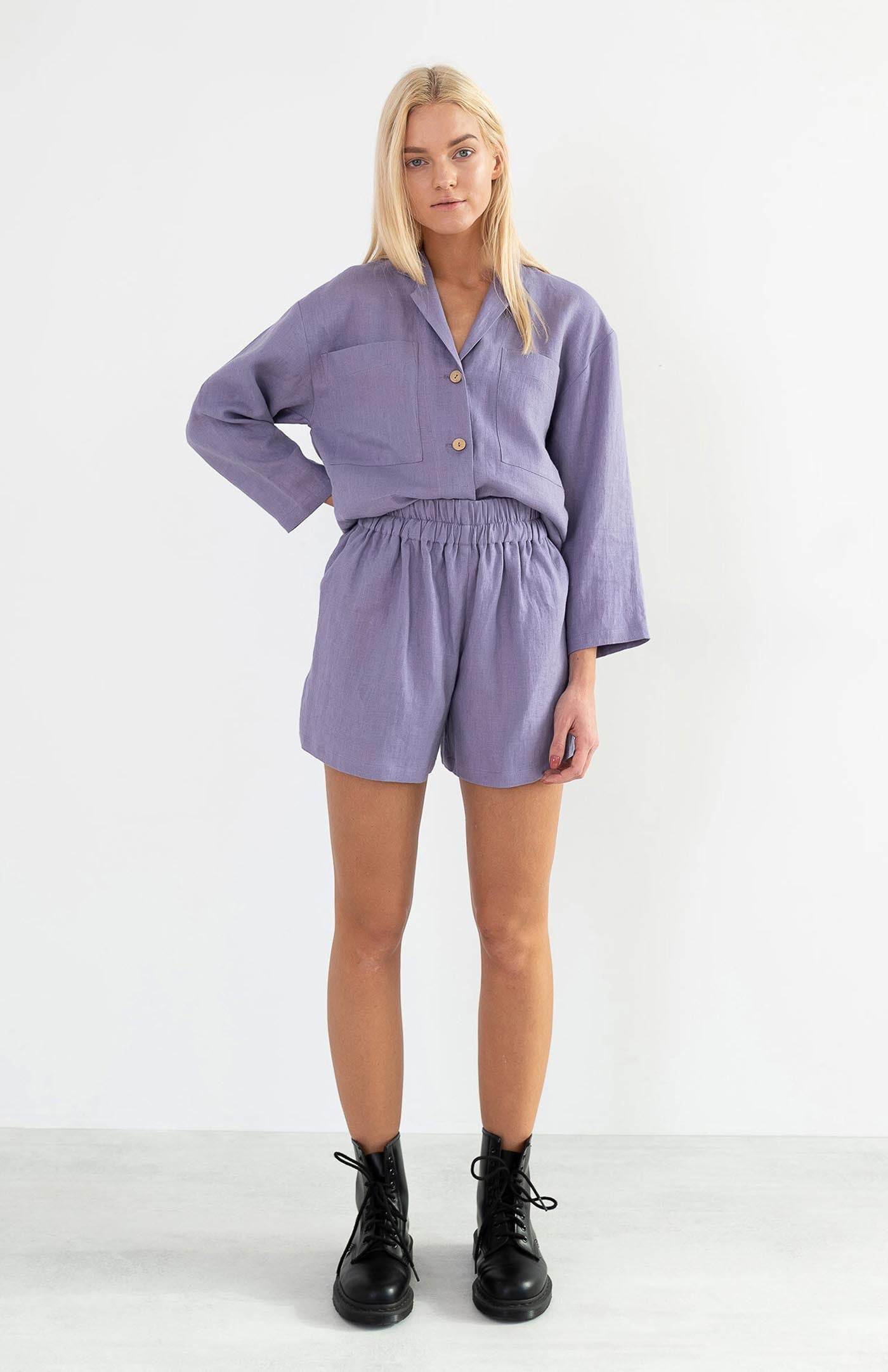 Lavender Bloom Co-ord Set | Cotton Linen Blend