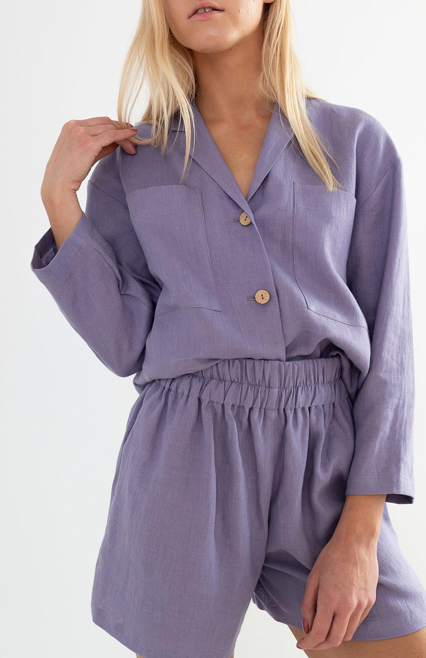 Lavender Bloom Co-ord Set | Cotton Linen Blend