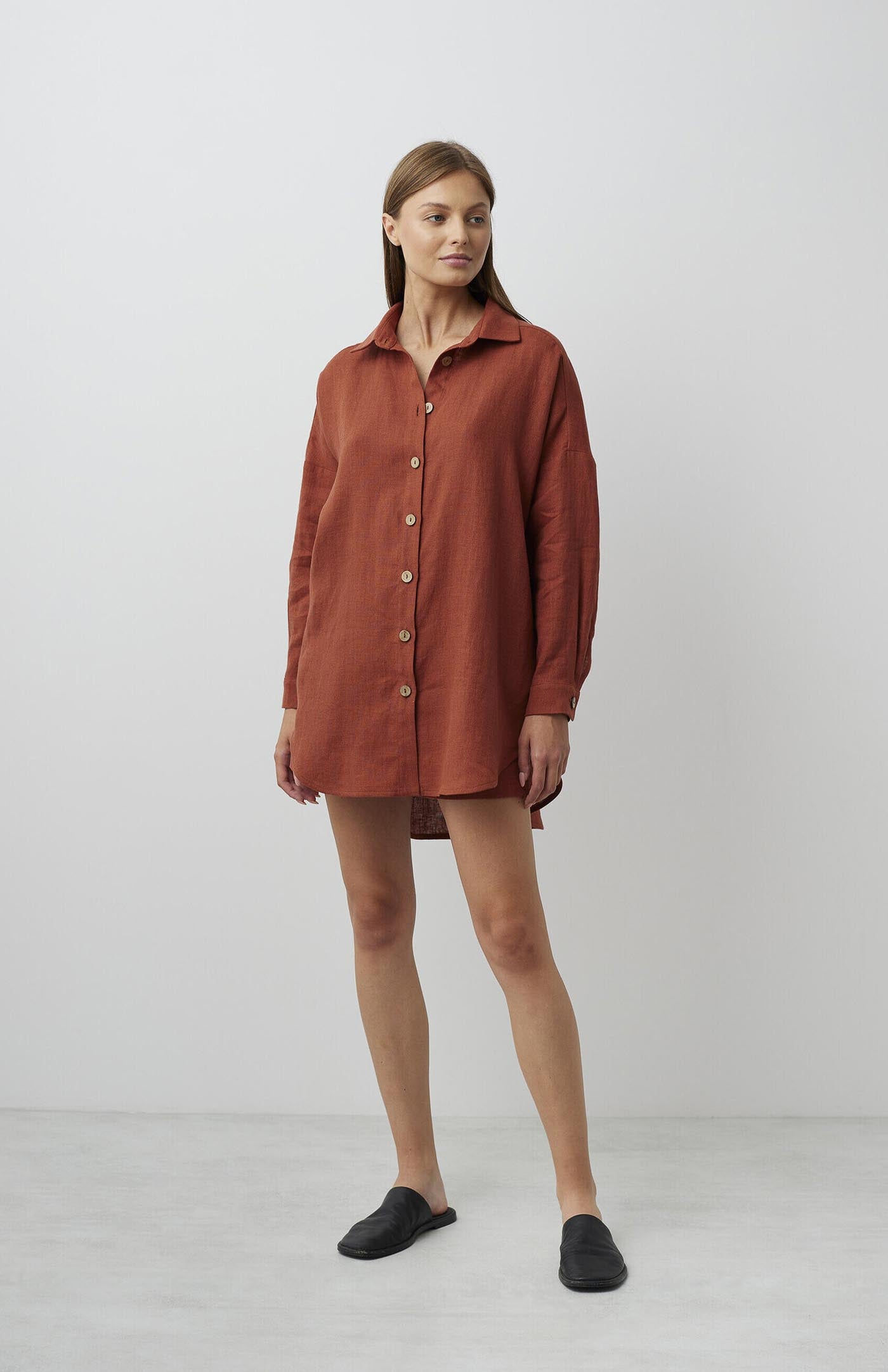 Terracotta Charm Co-ord Set | Cotton Linen Blend