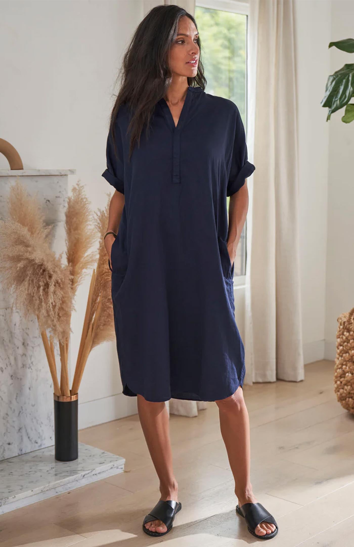 Blue Moon | Long Cotton Shirt for Women
