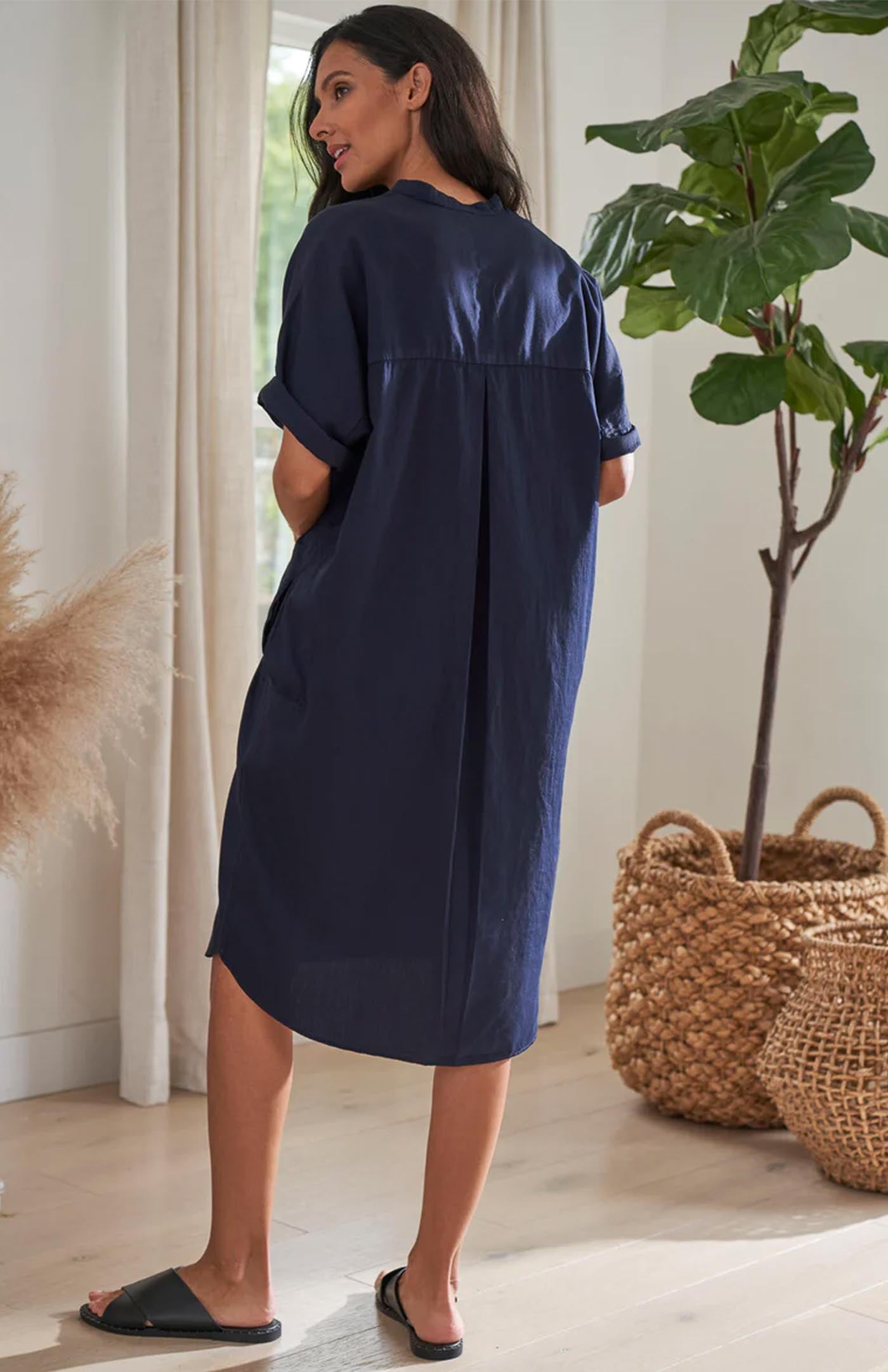 Blue Moon | Long Cotton Shirt for Women