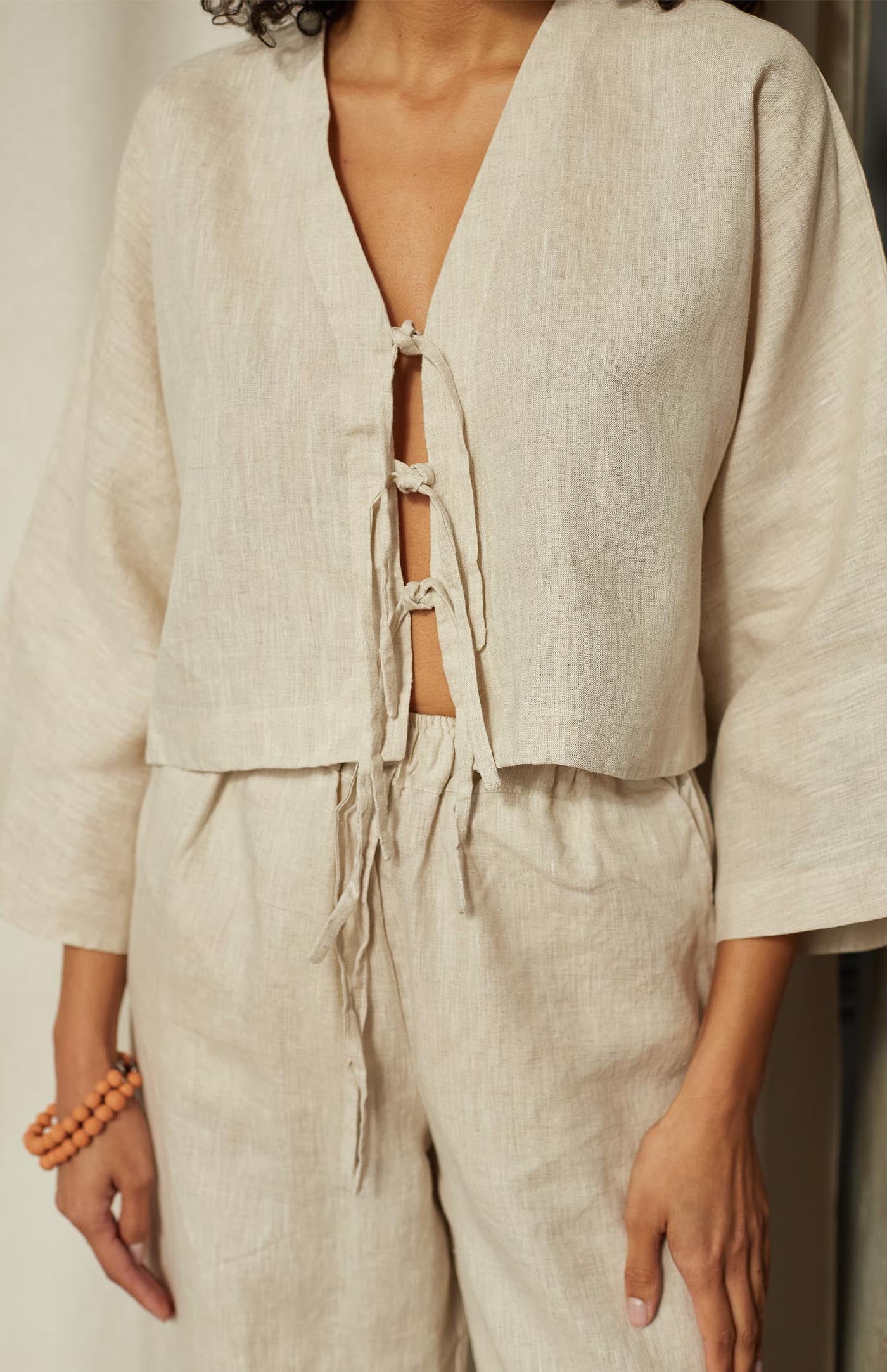 Beige Aesthetic Co-ord | Linen Blend