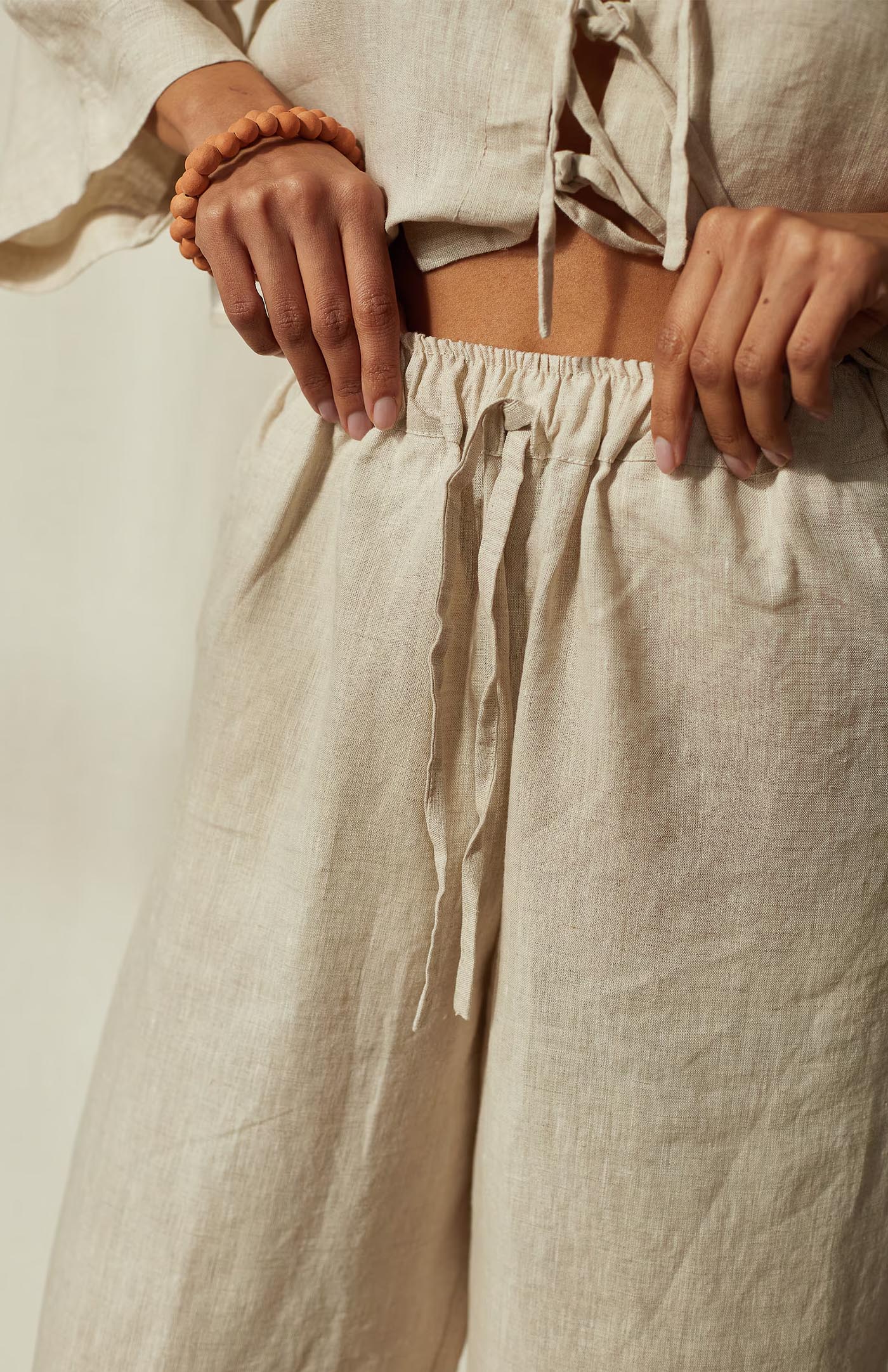 Beige Aesthetic Co-ord | Linen Blend