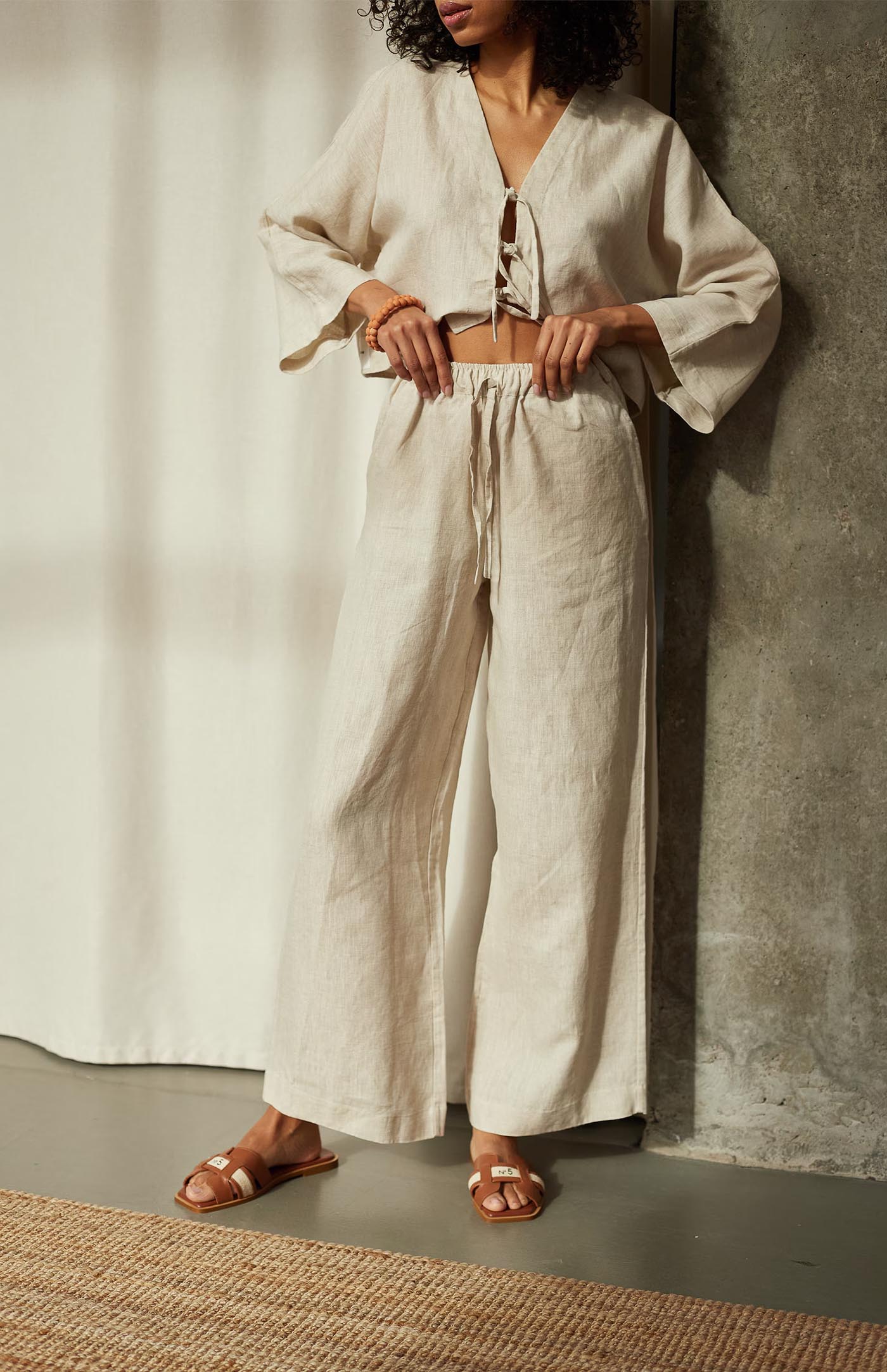 Beige Aesthetic Co-ord | Linen Blend