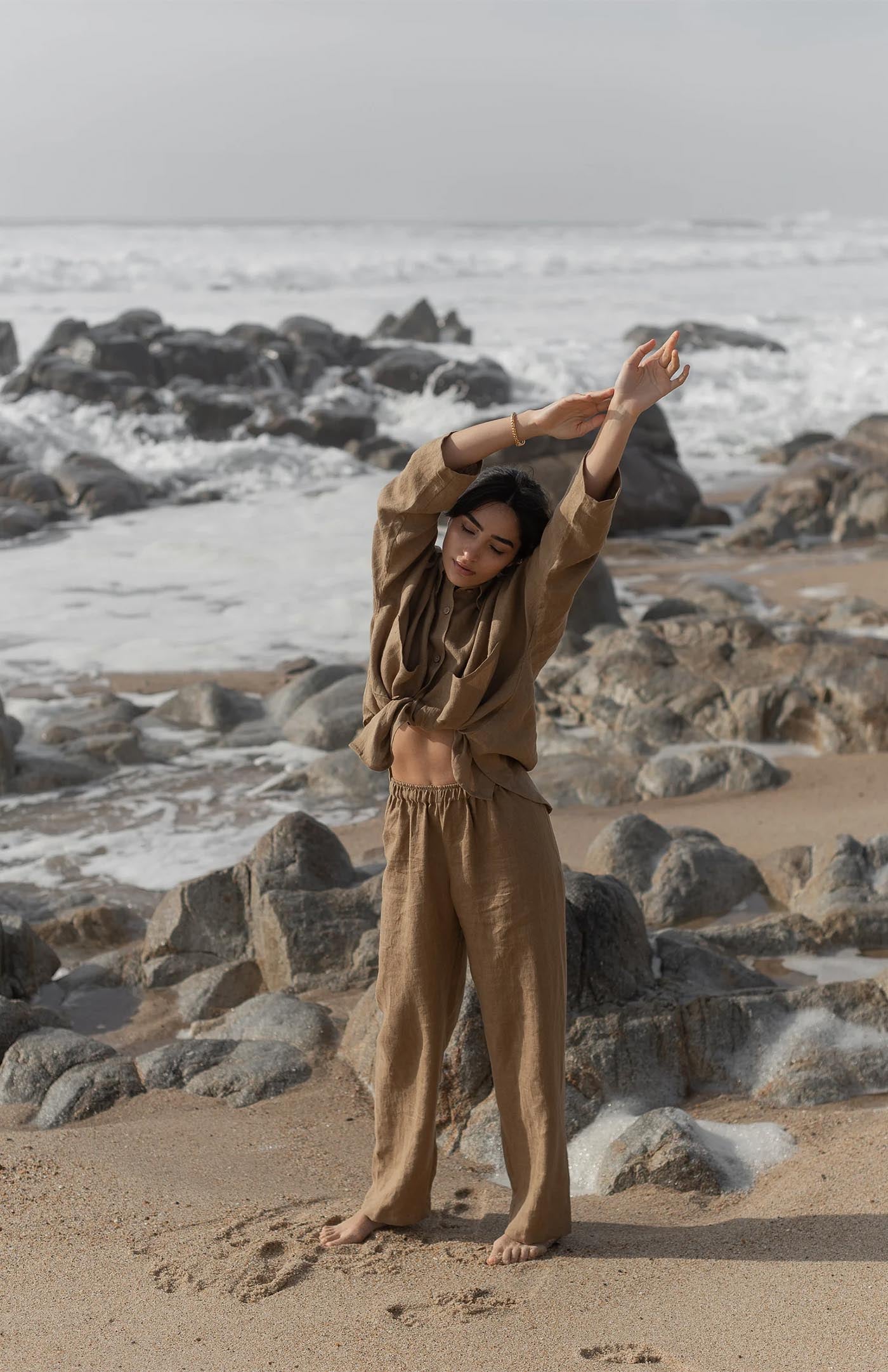 Mocha Frappe Co-ord | Linen Blend