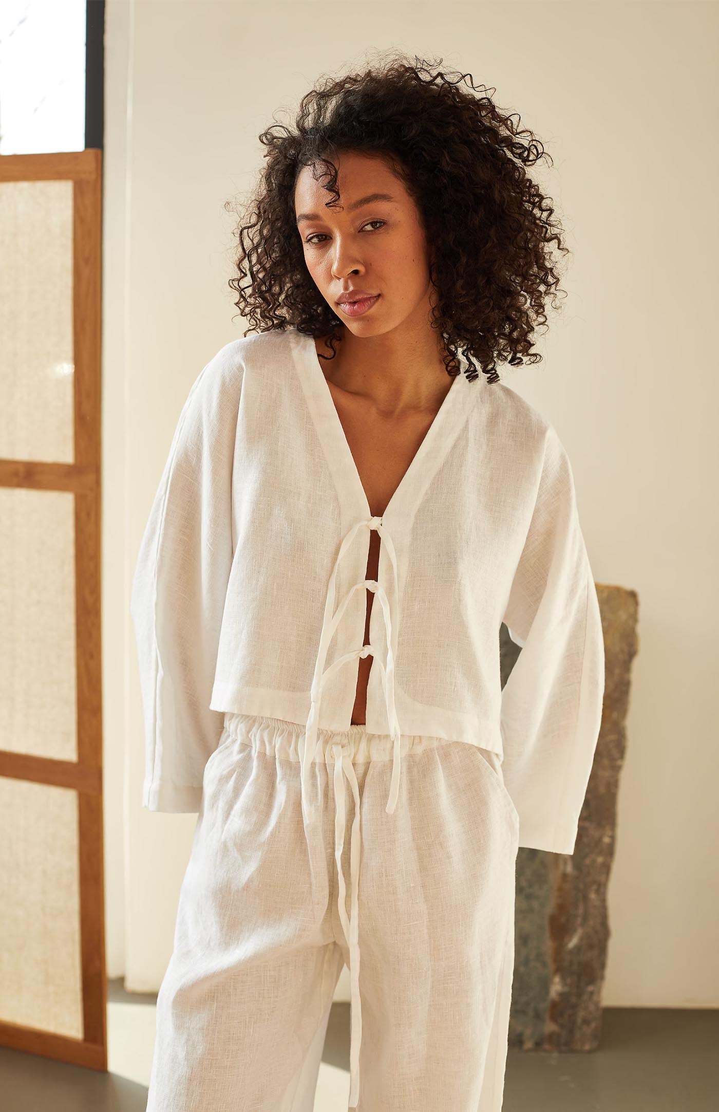 White Summer Co-ord | Linen Blend