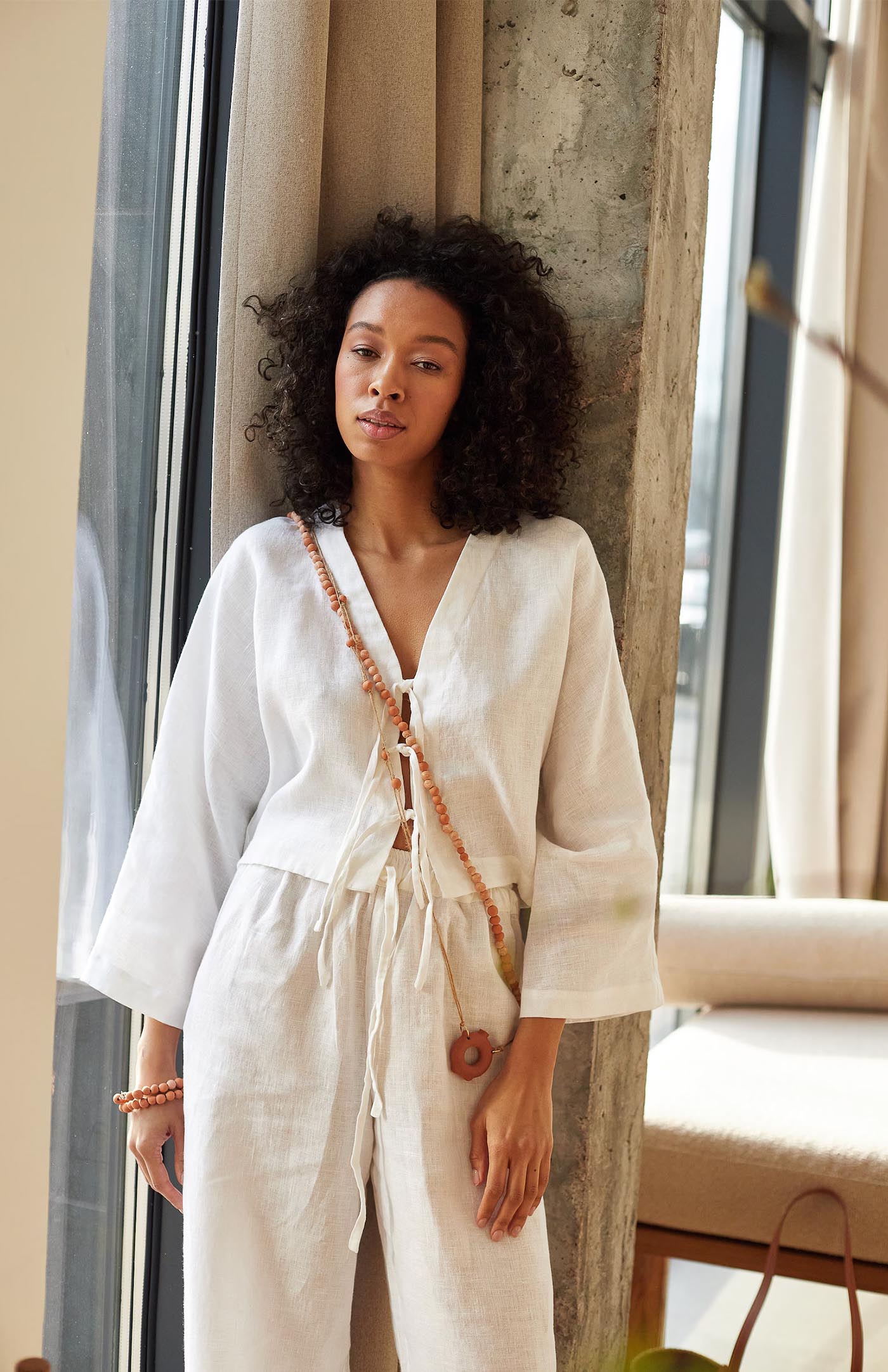 White Summer Co-ord | Linen Blend