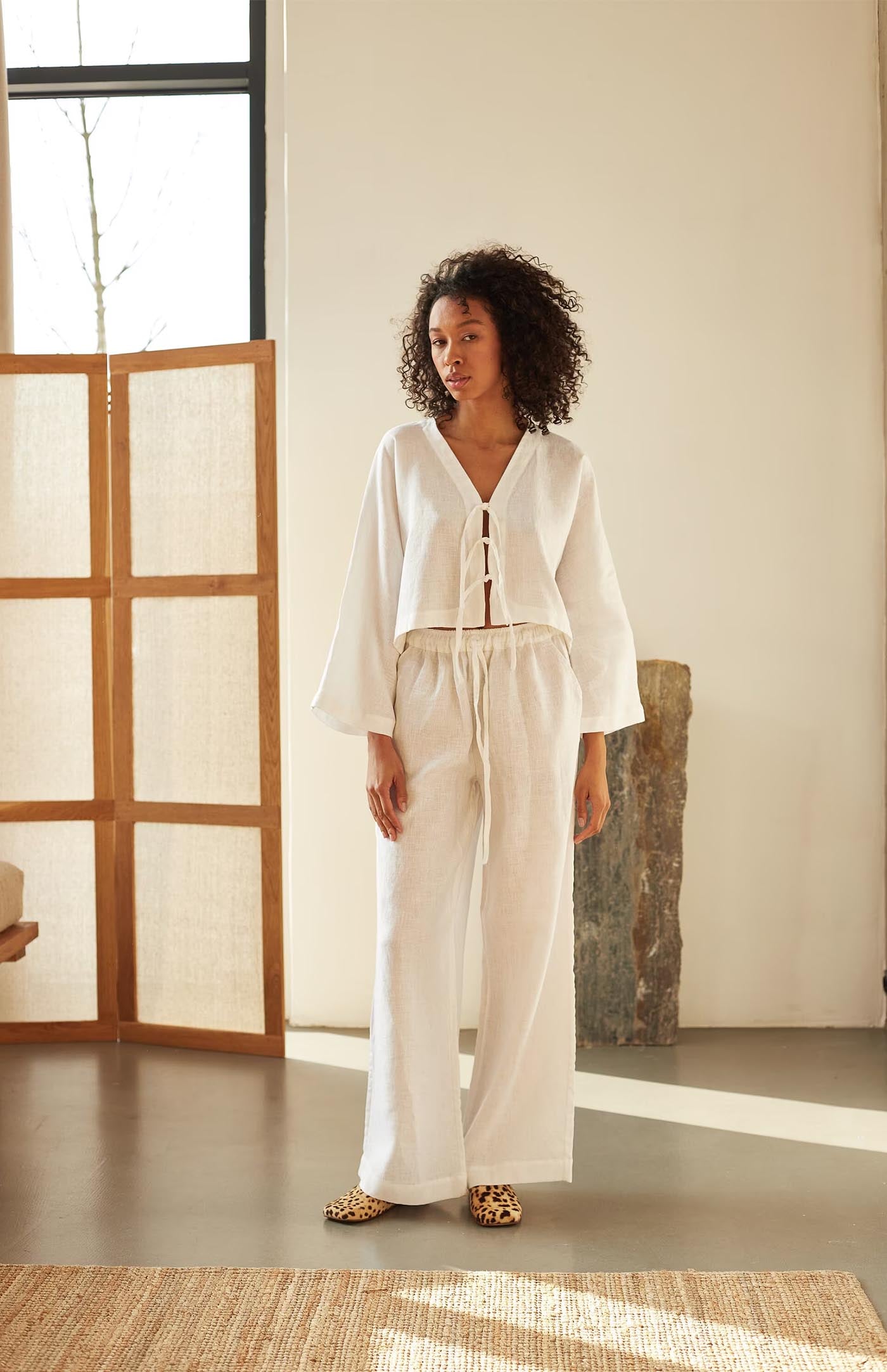 White Summer Co-ord | Linen Blend