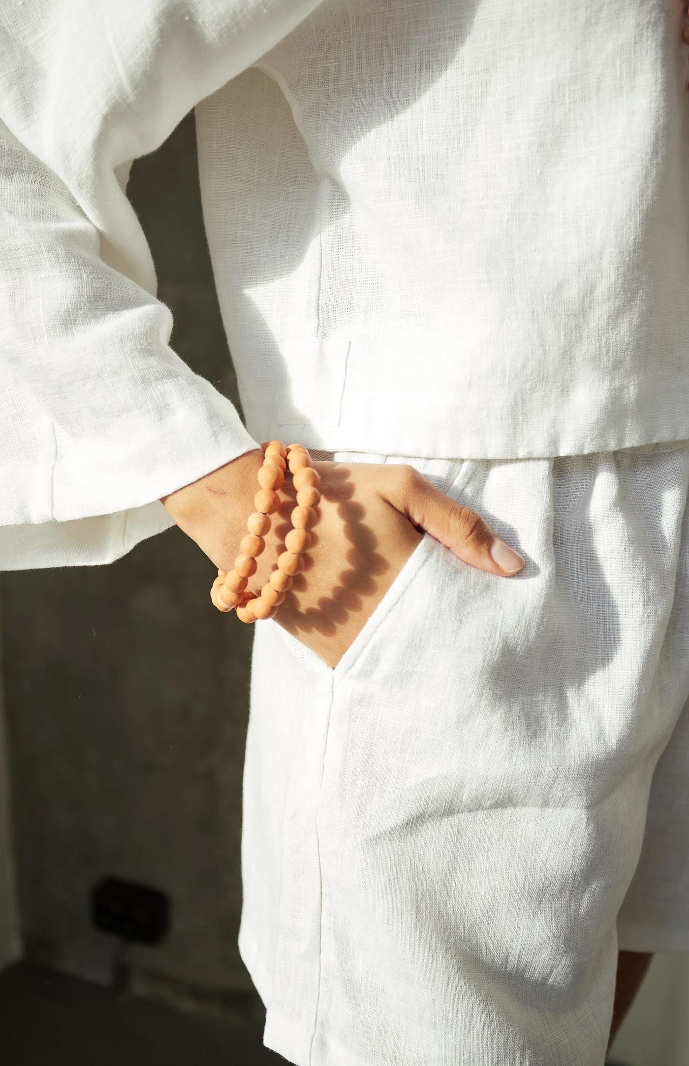 White waves Co-ord | Linen Blend