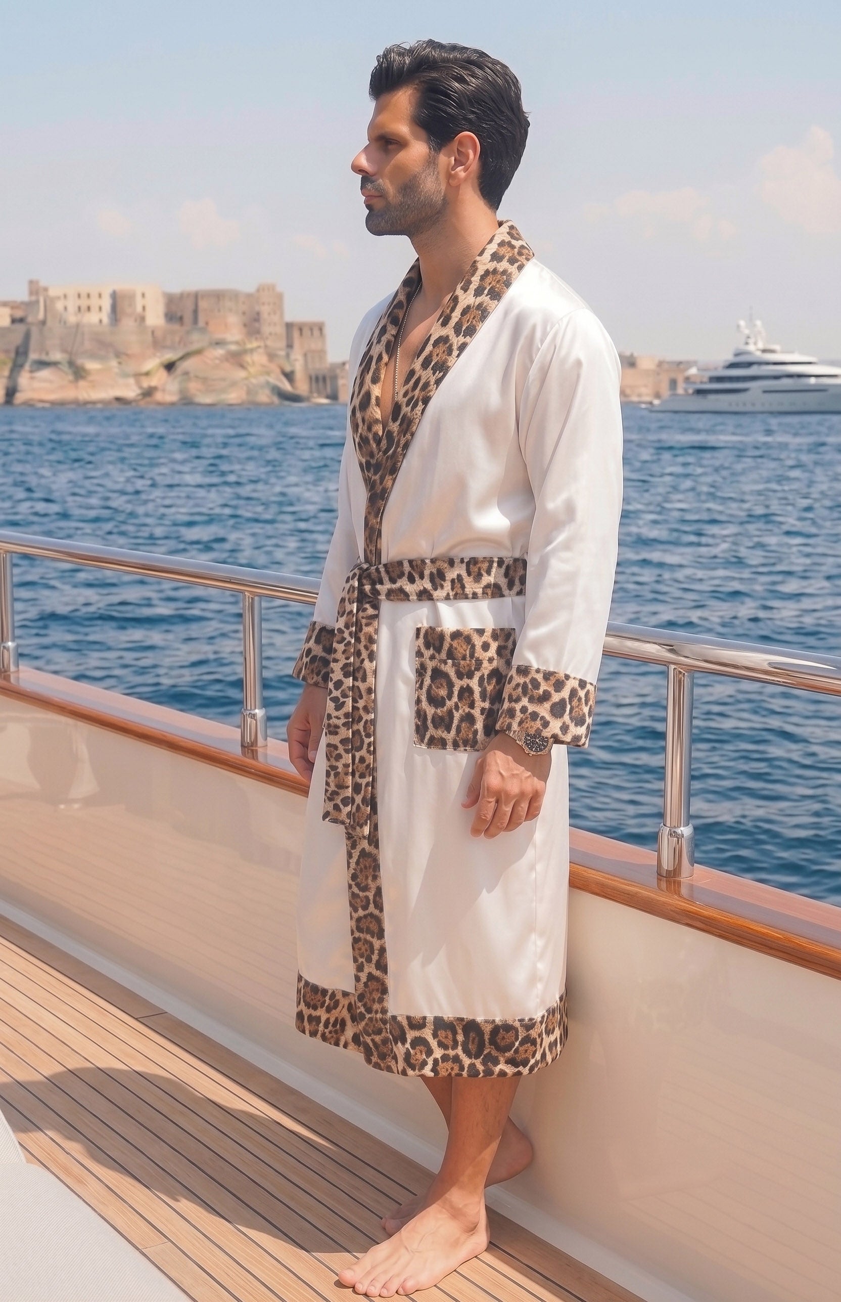 The White Leopard | Printed Designer Robe