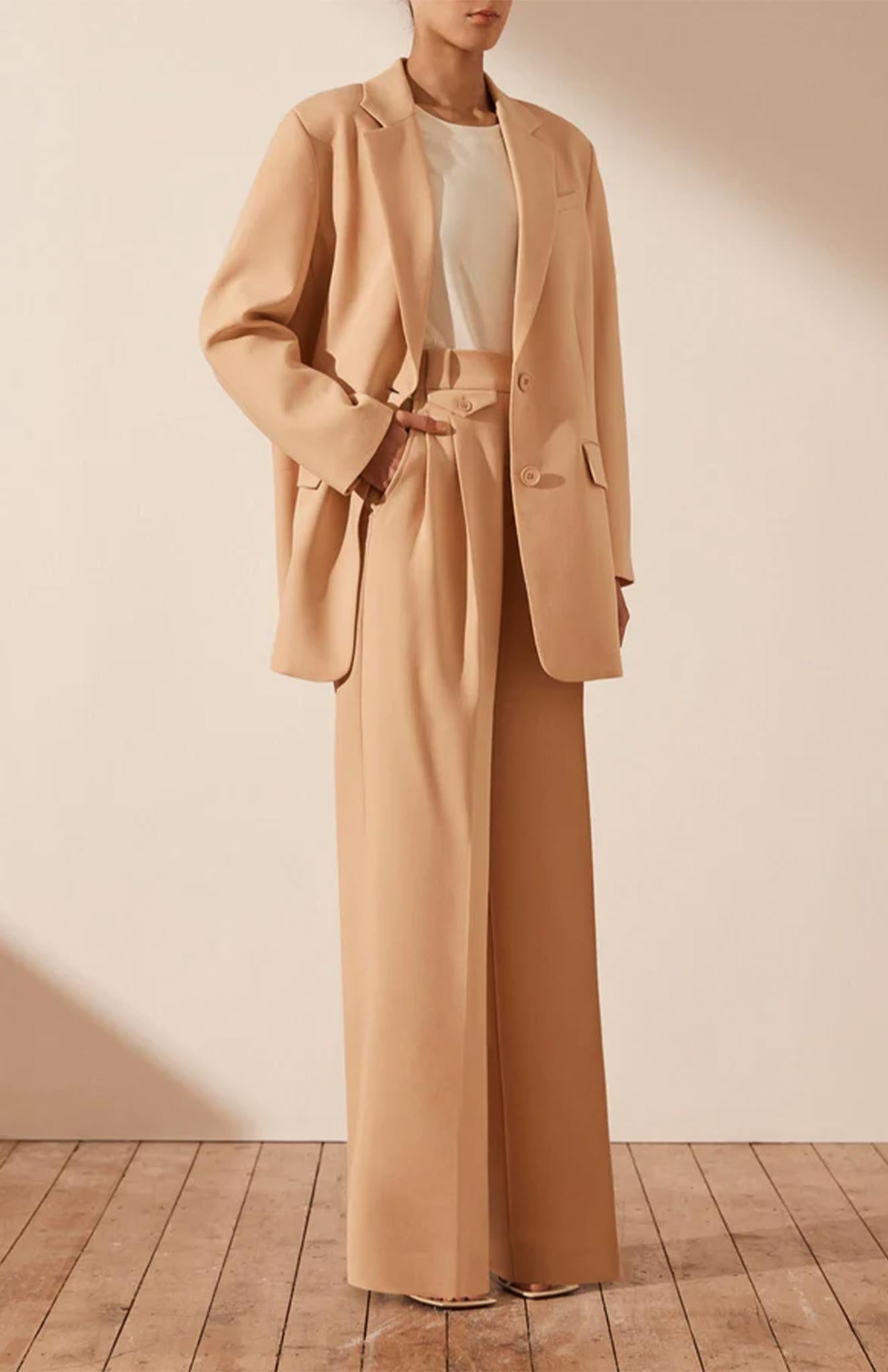 Bougie Beige | Beige Blazer Sets