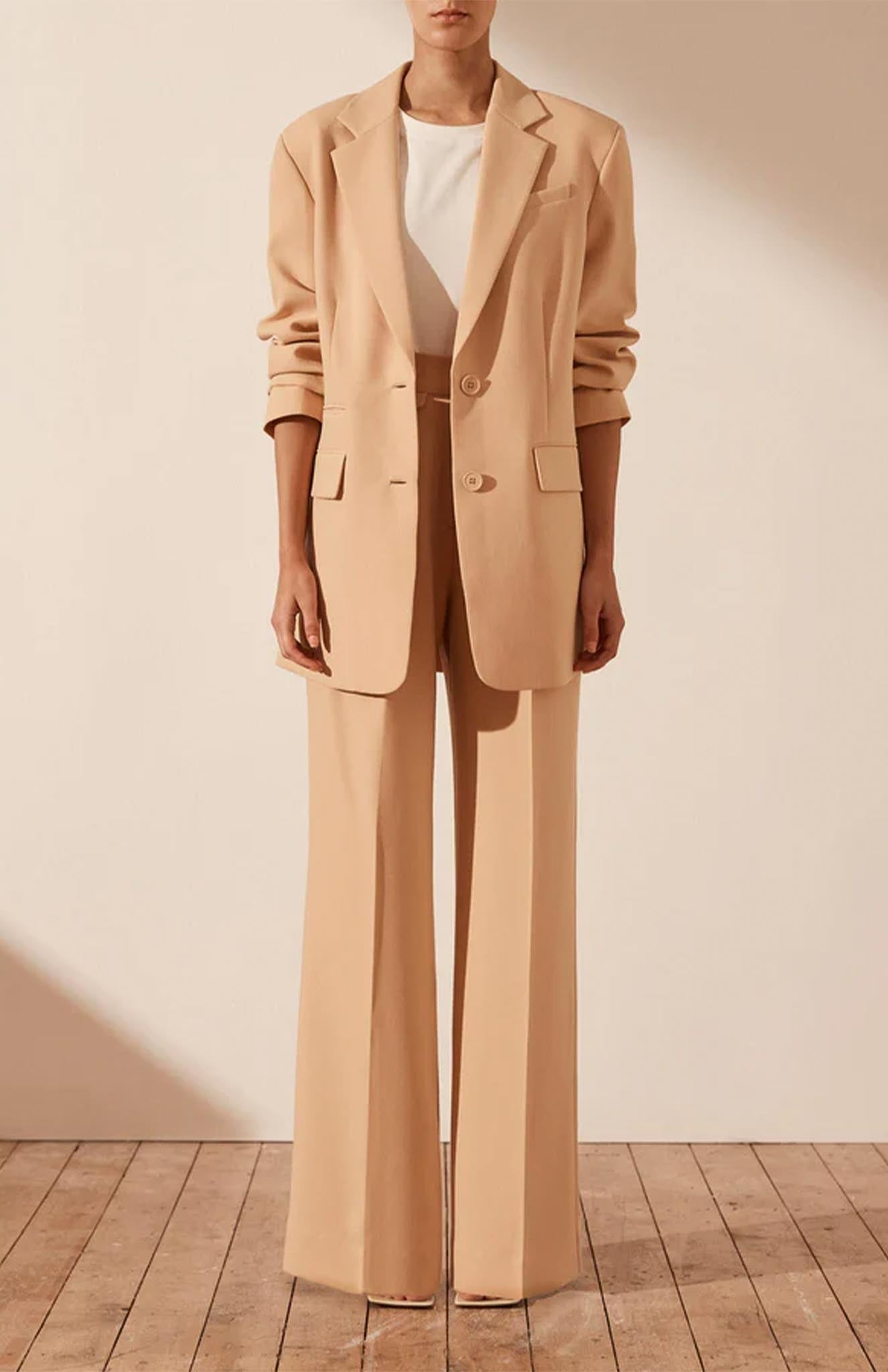 Bougie Beige | Beige Blazer Sets